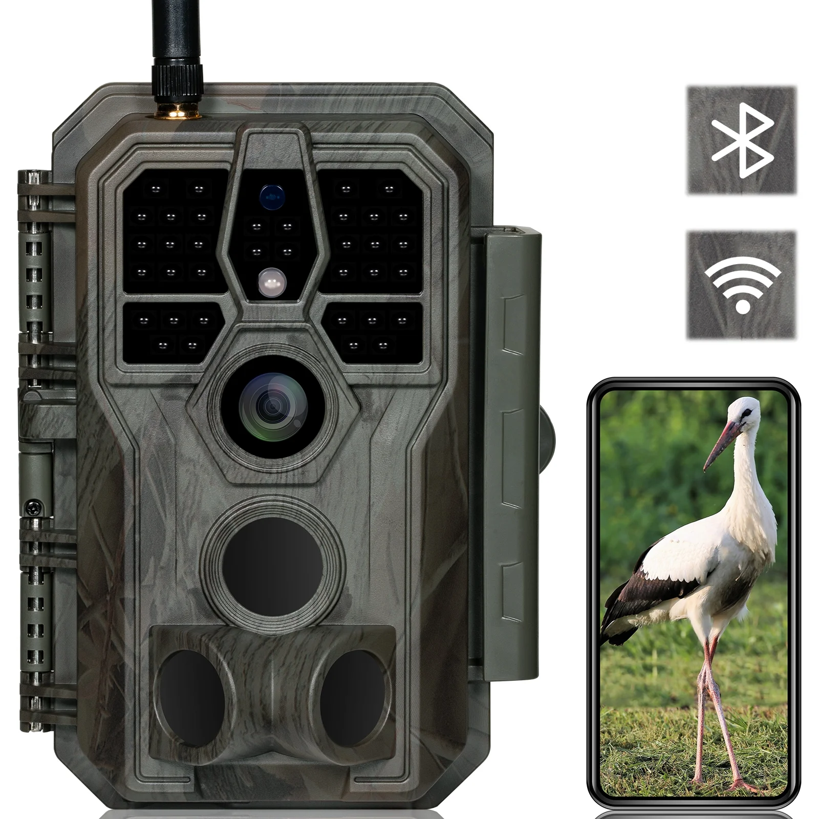 GardePro WiFi Hunting Trail Cameras 32 Memapixels 1080P 30fps Video 120 Degree Sensing Angle 940nm Black IR Mini USB Connector#E8