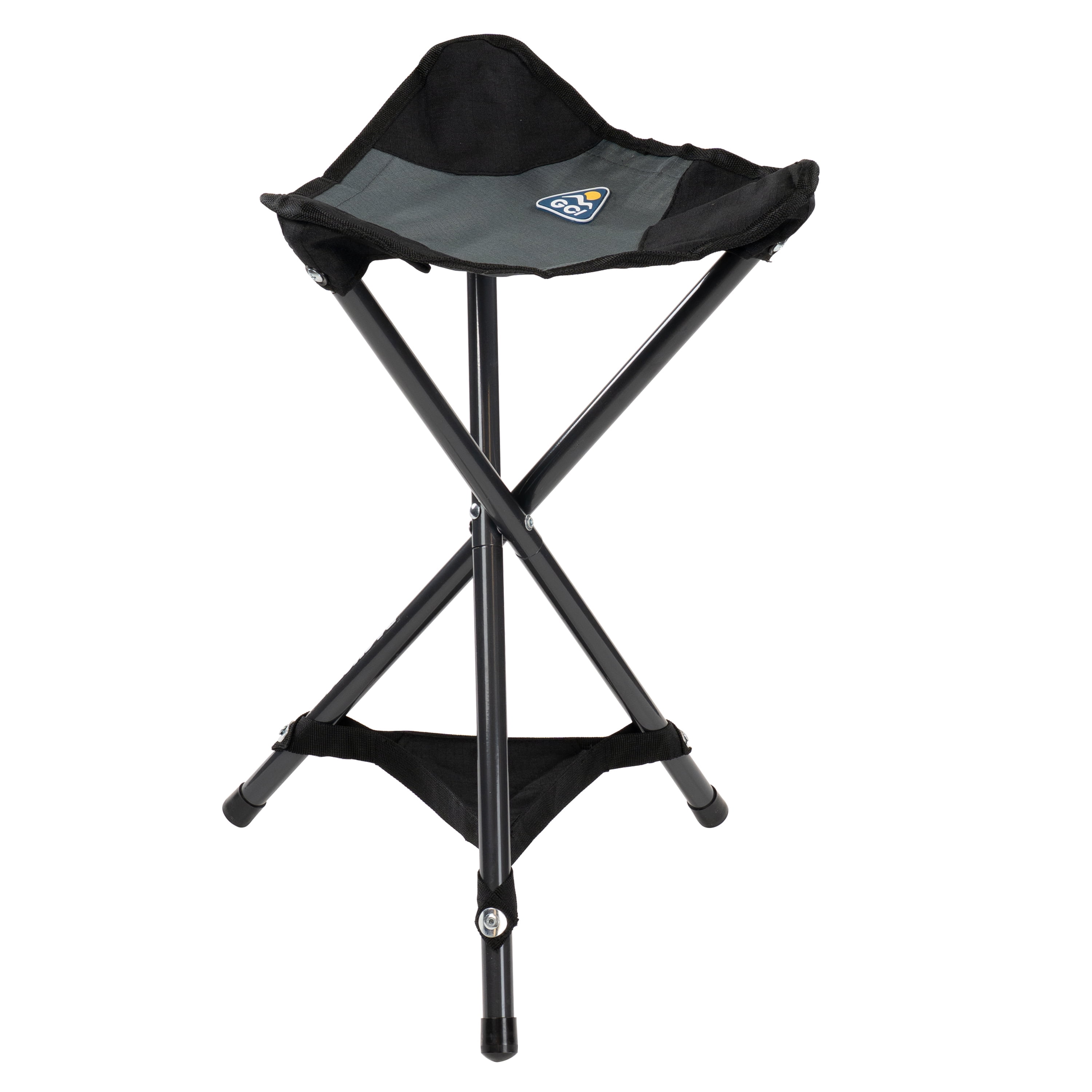 GCI Outdoor PackSeat Compact Lightweight Folding Stool with Carry Bag, Black