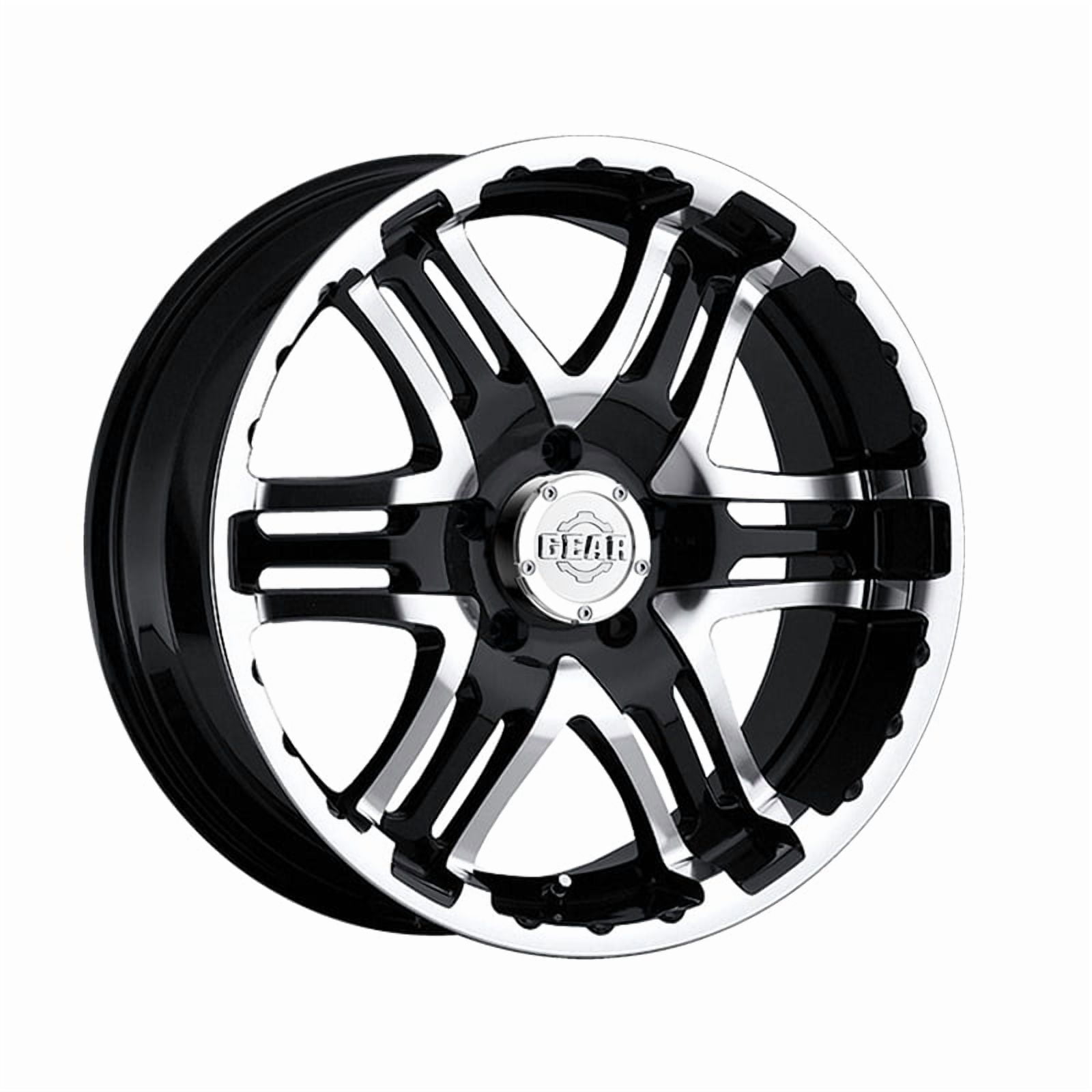 Gear Off Road 713MB DOUBLE PUMP 713MB-6806500 16X8 5X4.50 G/A 713MB DOUBLE PUMP Mirror Machined Face with Gloss Black Accents A118474
