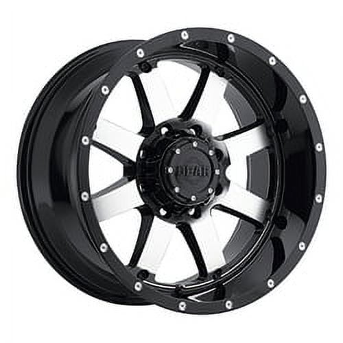 Gear 726M Big Block 17x9 8x165.1 +18et Gloss Black Machined Face Spot Milled Rim 2012 Ram 1500