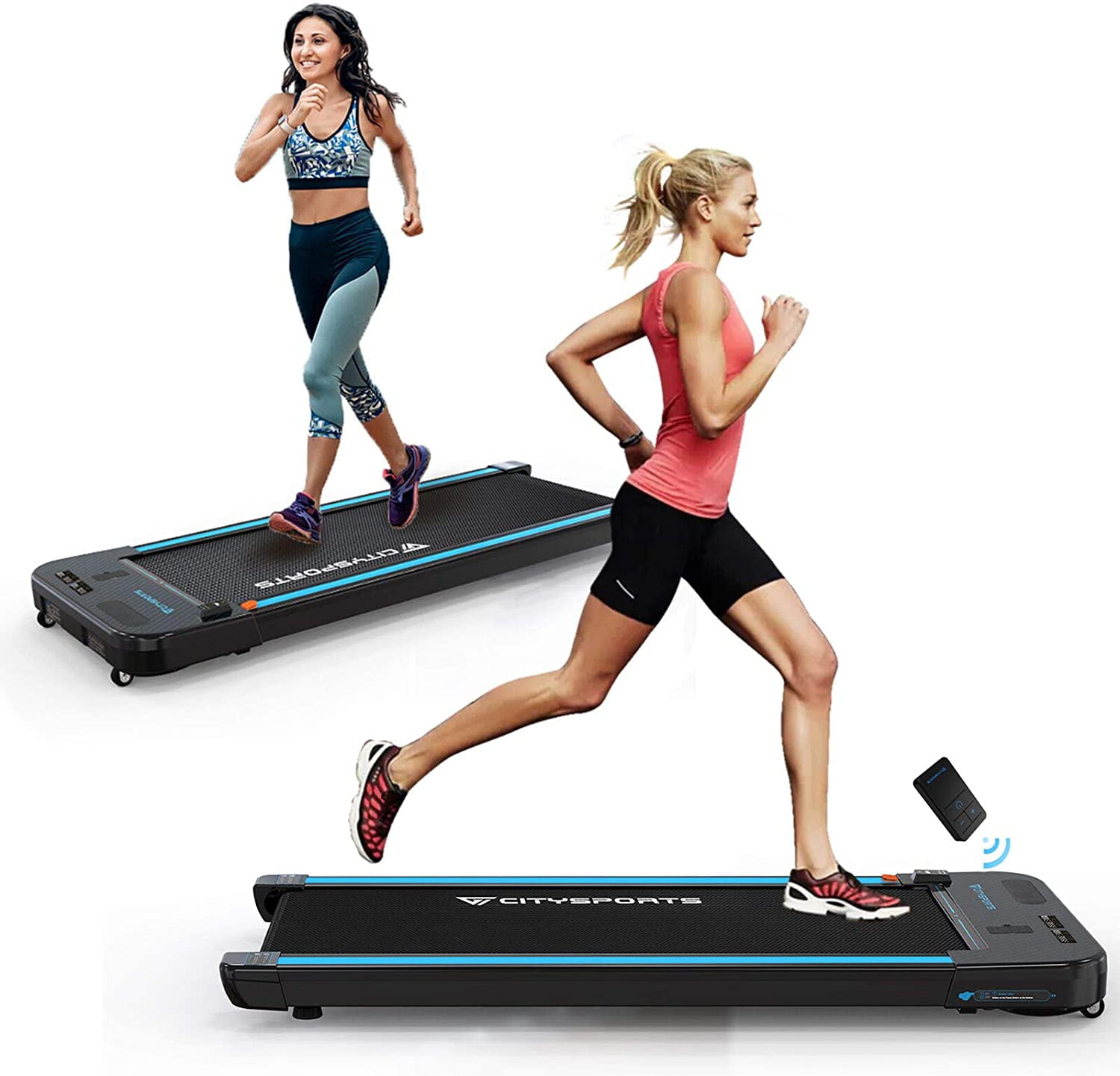 Gearstone Treadmills for Home, CITYSPORTS Walking Pad Treadmill with Audio Speakers, Slim & Portable