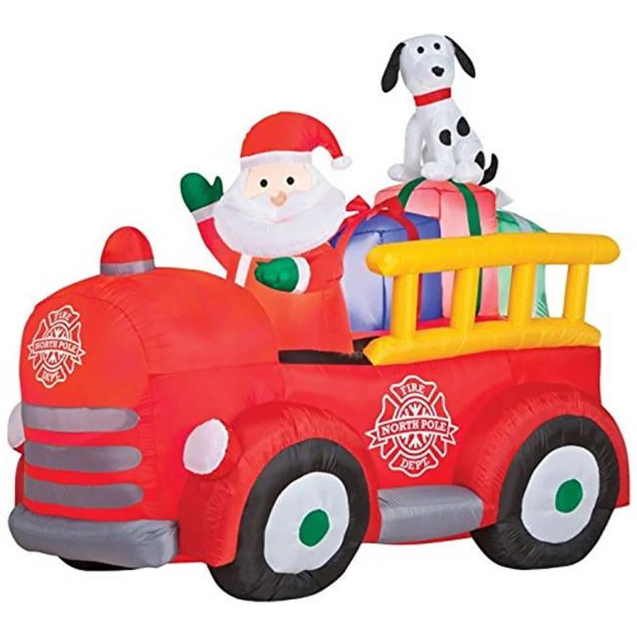 Gemmy Industries 9337957 Air Blown Santa & Firetruck