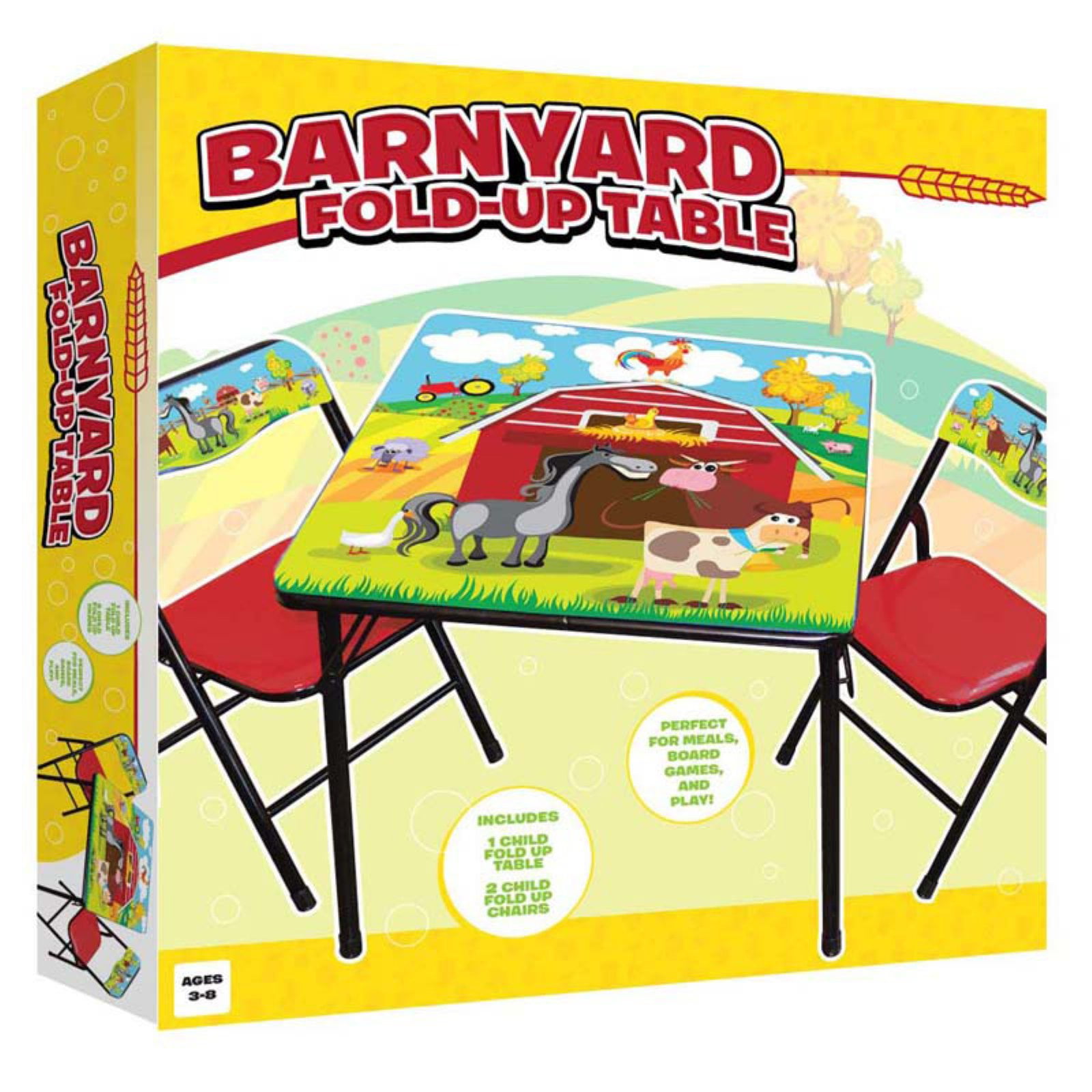 Gener8 Barnyard Indoor Multi-Color Table & Chair Set for Ages 3-8