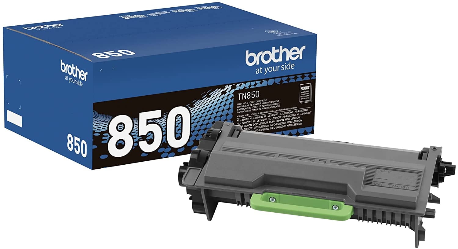 Genuine Brother TN850 High Yield Black Toner (8,000 yield)