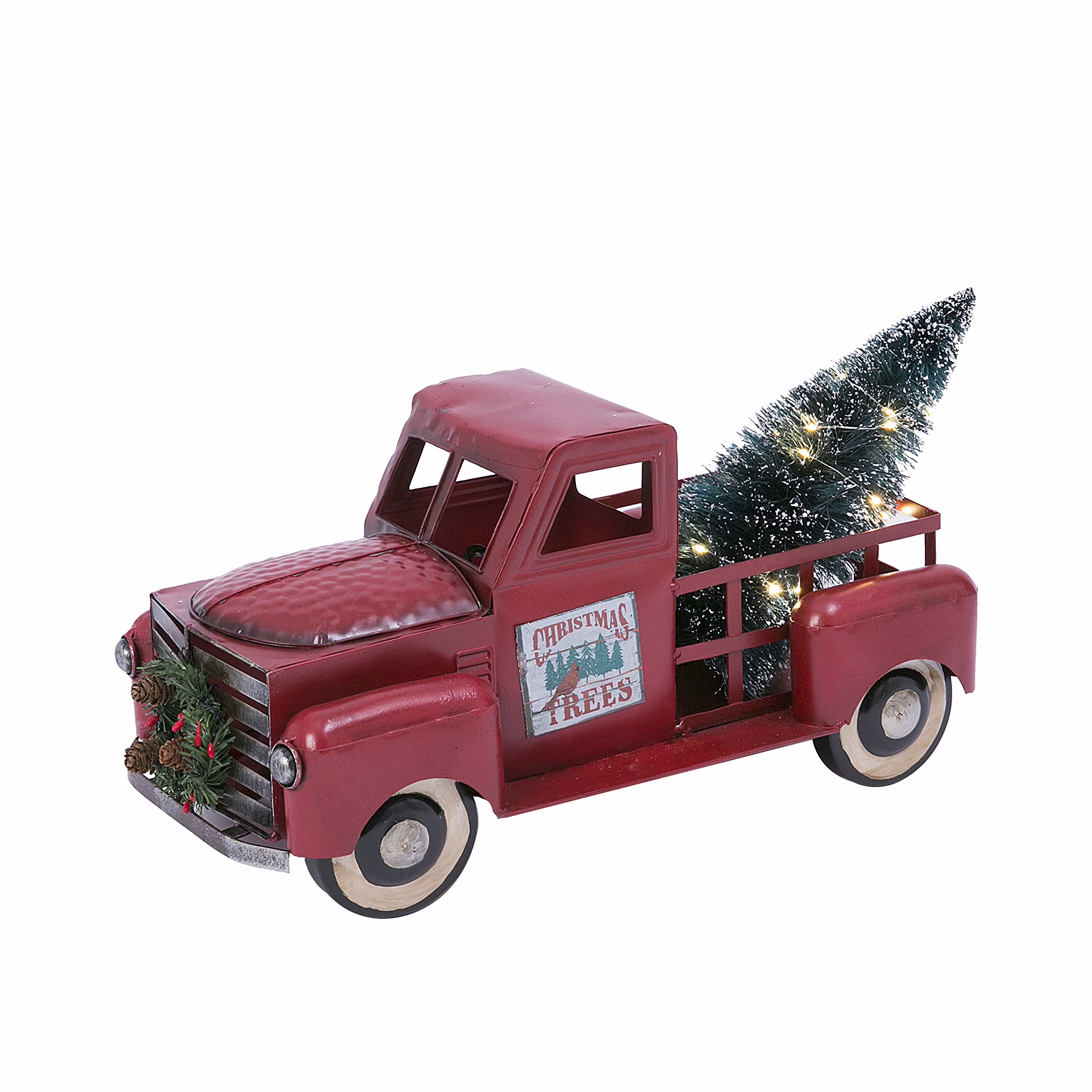 Gerson International 21"L B/O Metal Truck w/Magnet Home Decor, 21InL x 9InW x 9.5InH, Red