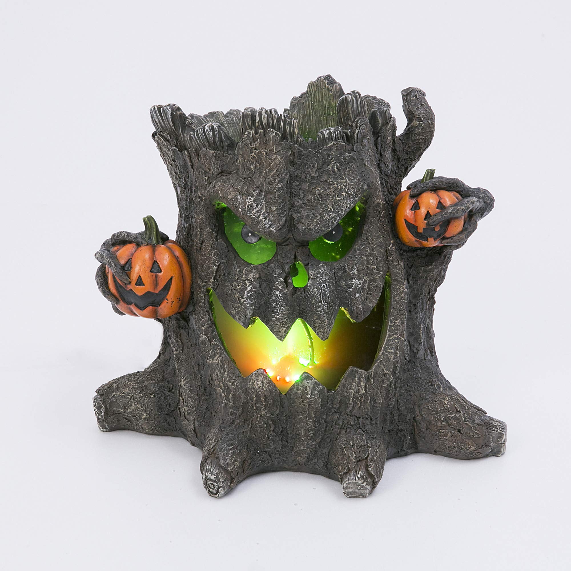 Gerson 12.4"L Electric Lighted Stump Home Decor, 0InL x 0InW x 0InH, Multicolor