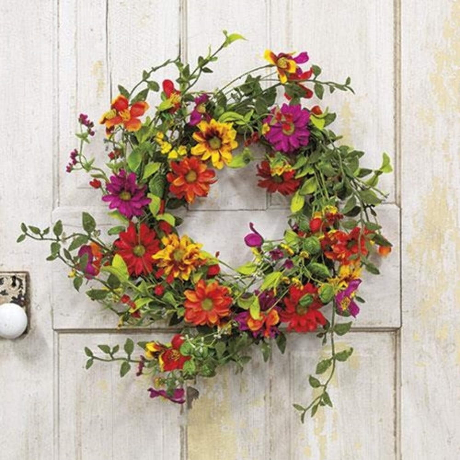 Gerson 24" Diameter Assorted Wild Flower Twig Wreath