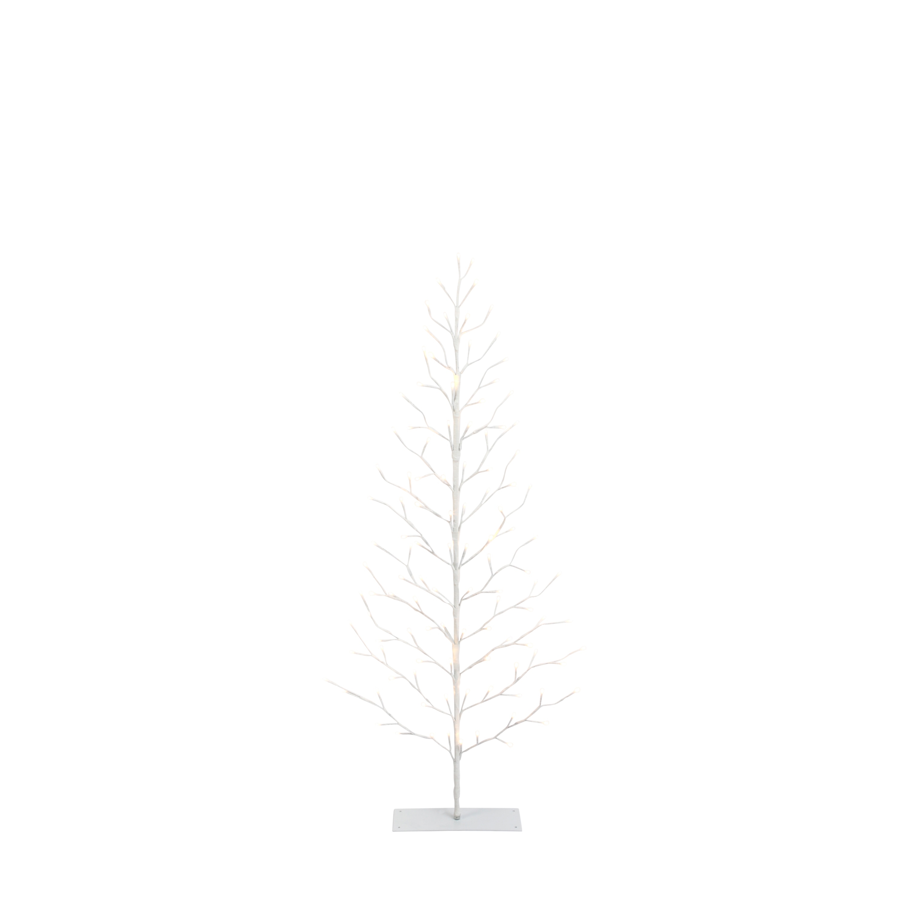 Gerson 5-Foot High Electric 2-D Tree with Warm White LED Lights and Outdoor Adapter, White