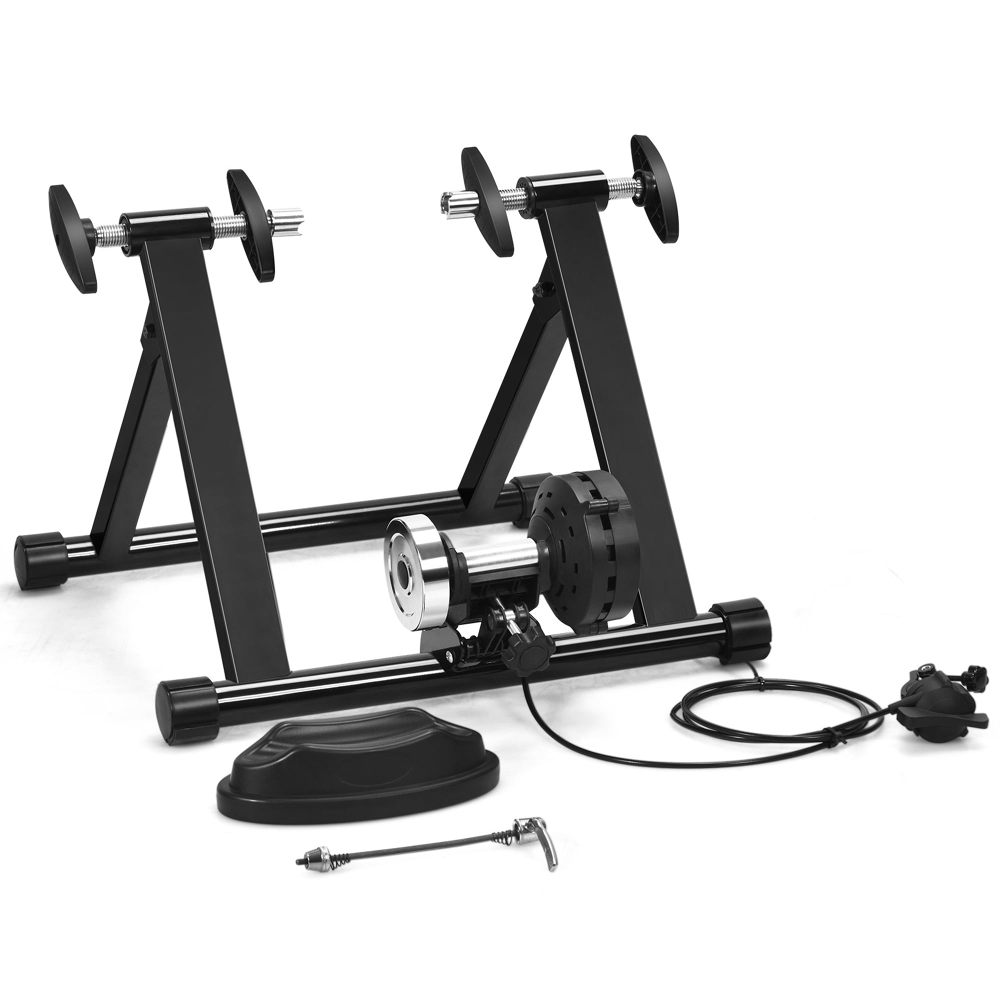 Gymax Foldable Bike Trainer Stand Cycling Exercise Stand w/ 8 Resistance Levels