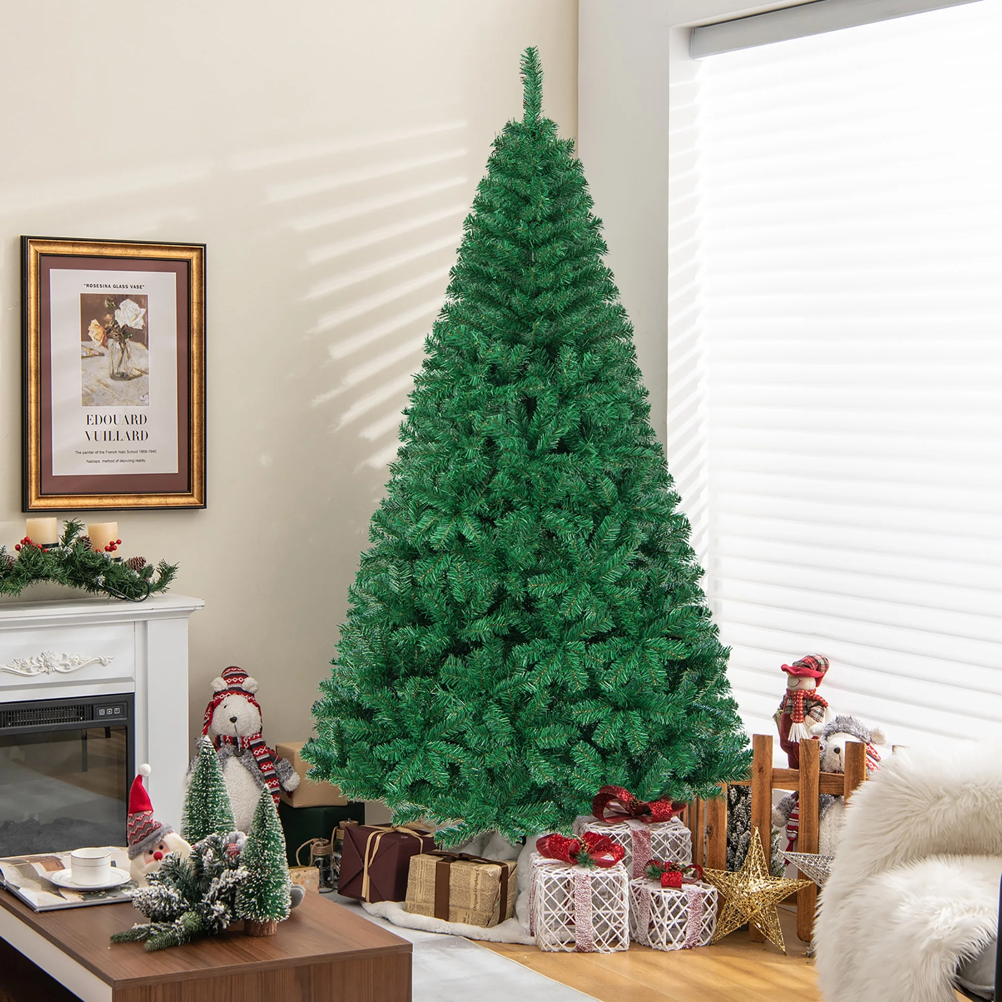 Gymax 7' Green Holiday Season Artificial PVC Christmas Tree Indoor Outdoor Stand