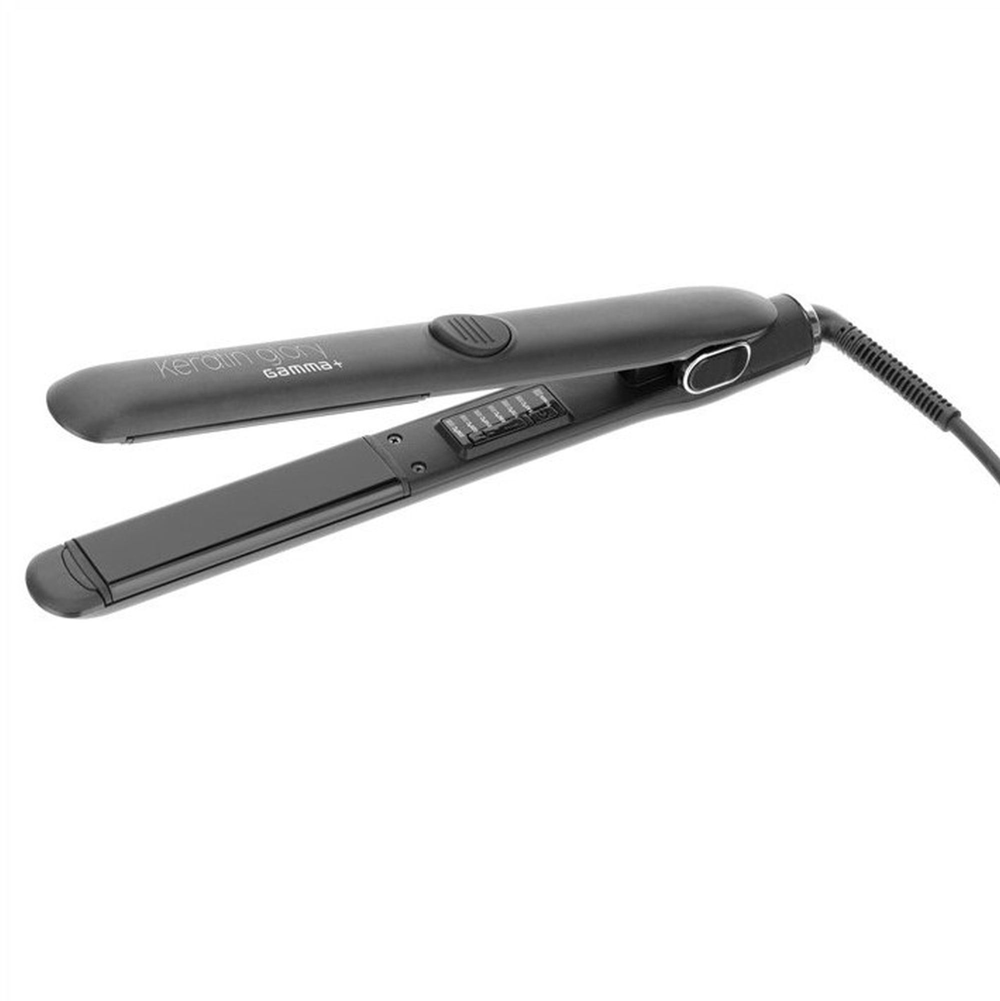 GAMMA+ Keratin Glory Extra Long Professional 1 in Metal Flat Iron Hair Straightener, Straightening, Black