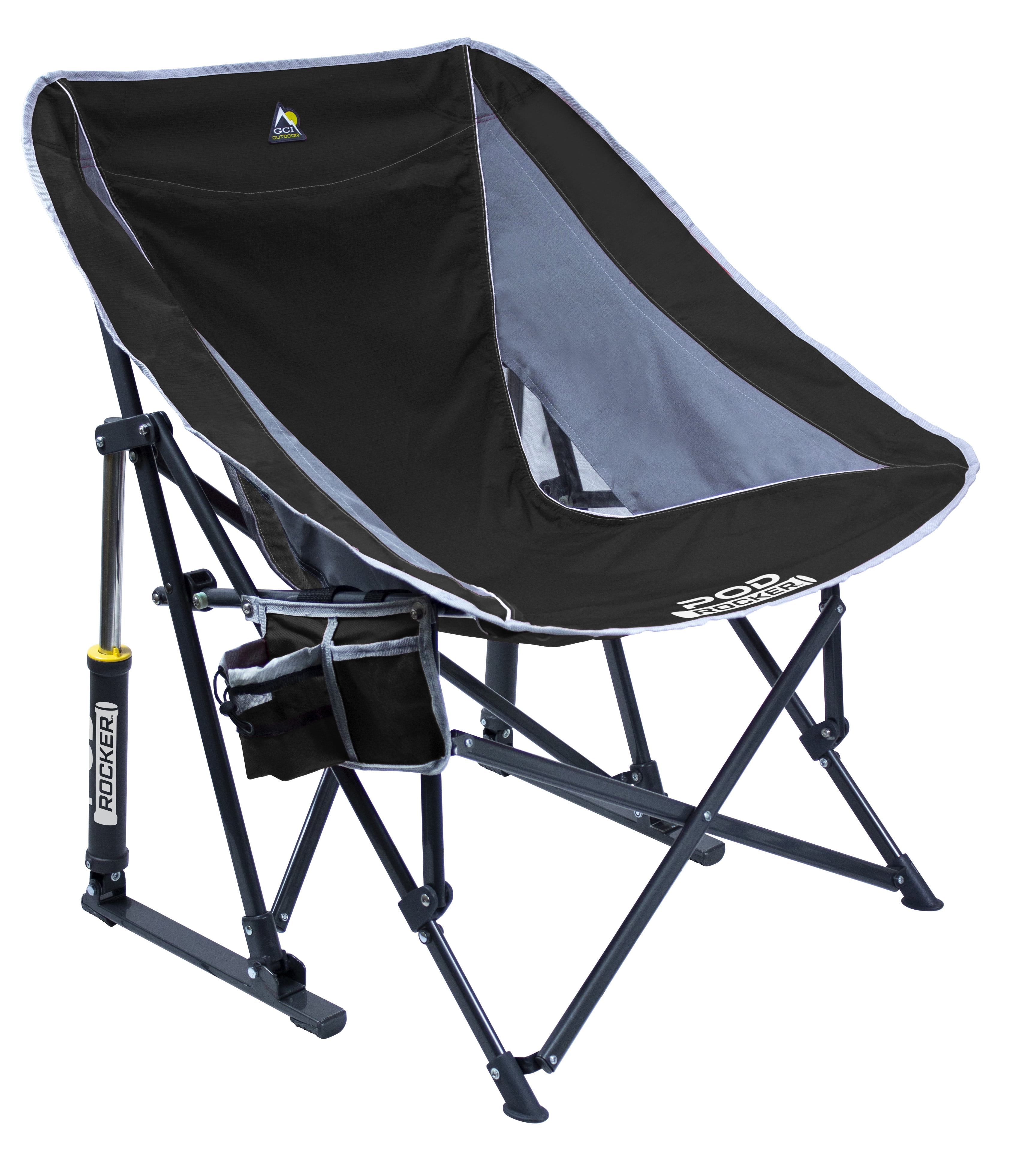 GCI Outdoor Pod Rocker Foldable Rocking Camp Chair, Black