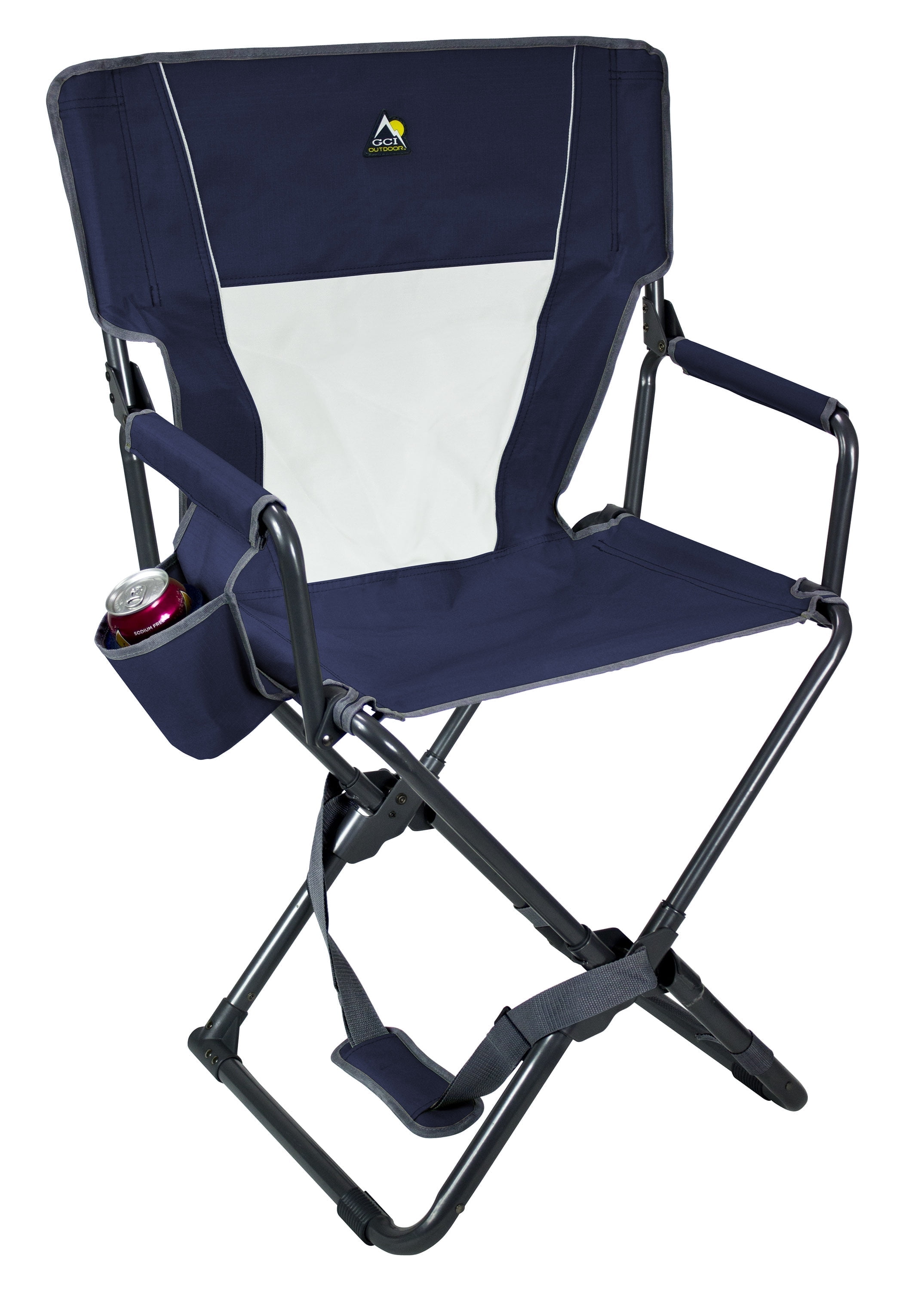GCI Outdoor Xpress Directors Chair with Beverage Holder, Indigo