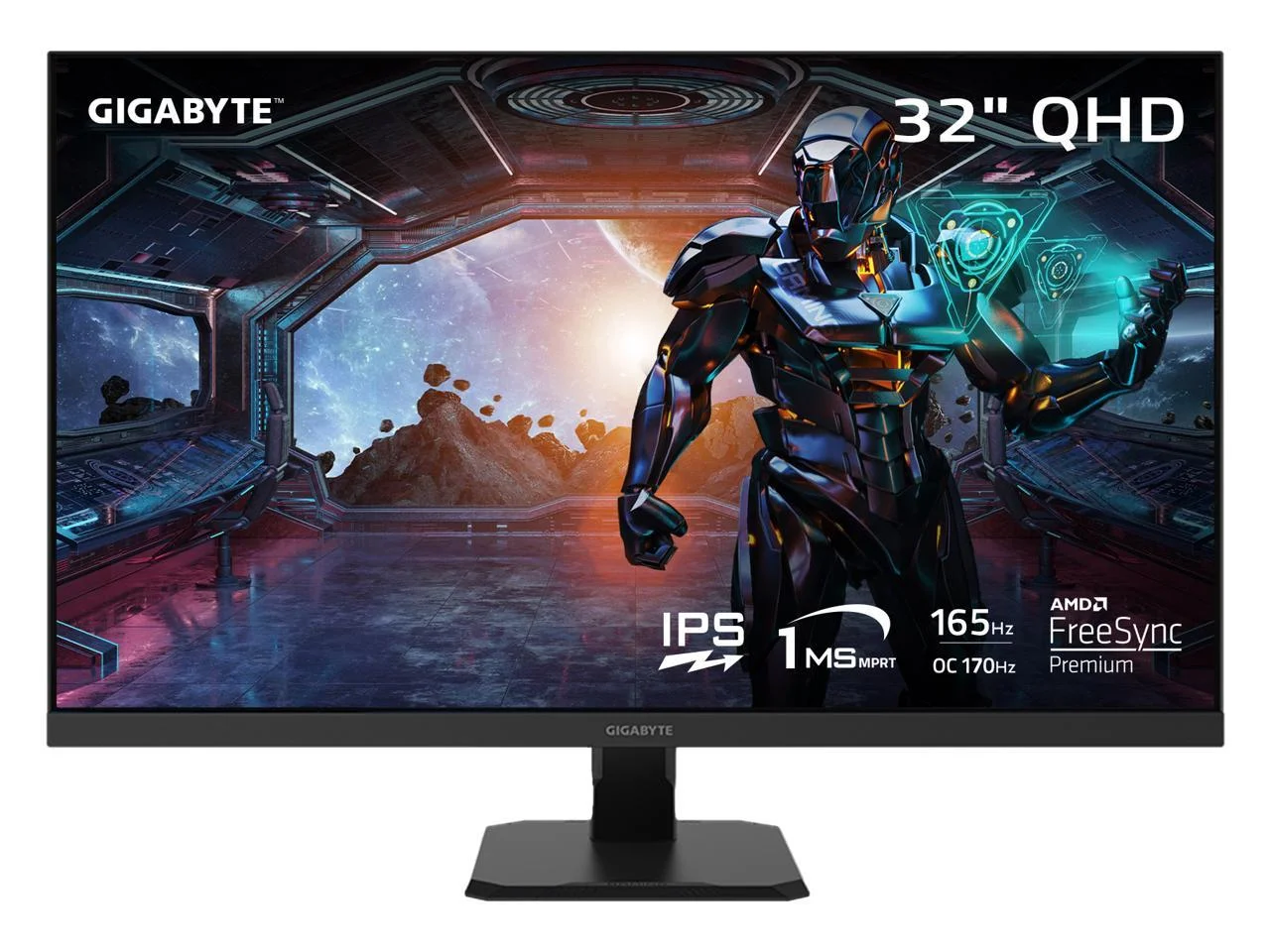 GIGABYTE - GS32Q - 32" IPS Gaming Monitor - QHD 2560x1440 - 165Hz/OC 170Hz - 1ms MPRT - AMD FreeSync Premium - HDMI, DP - Black