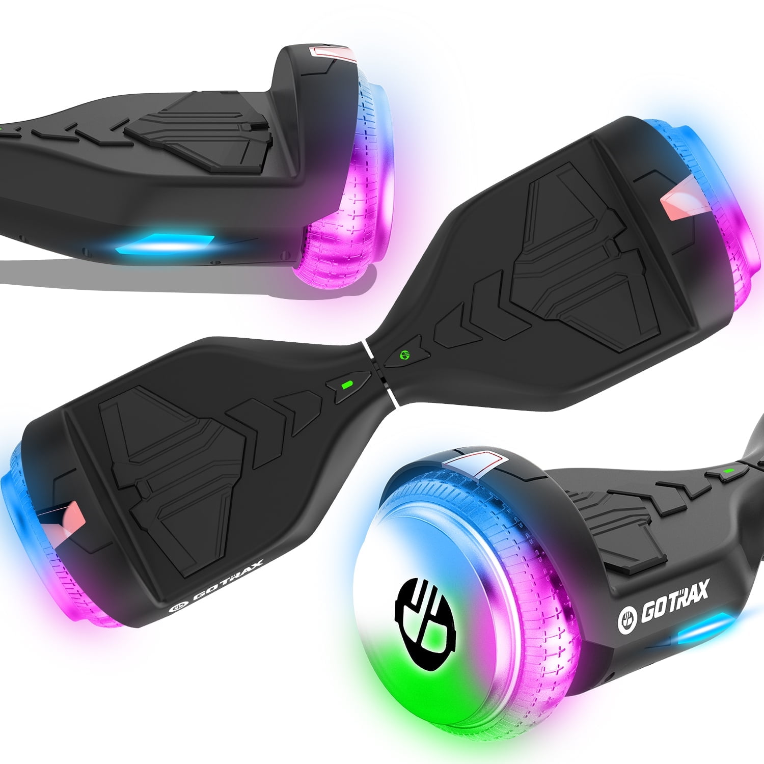 GOTRAX Pulse Lumios Hoverboard with Bluetooth Speaker and 6.5" LED Light for Kids 8+, Max 4.3 Miles & 6.2MPH, Dual 200W Motor Hoverboard, Black