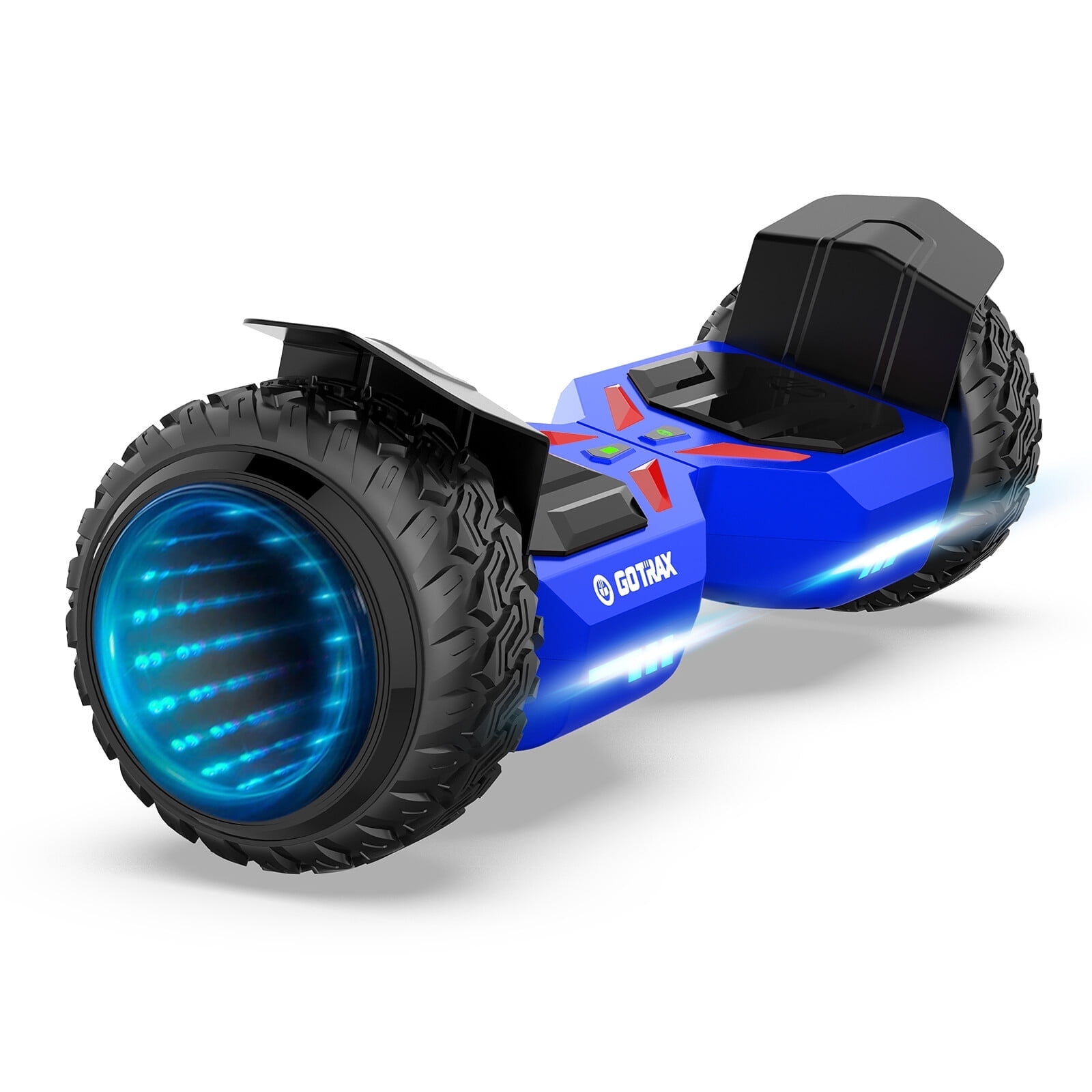 GOTRAX Quest Pro Hoverboard, 7.5mph,Dual 250 Watt Motors,200lb Max Weight 8" LED off-Road Bluetooth Hoverboard for Kids 8+,Blue