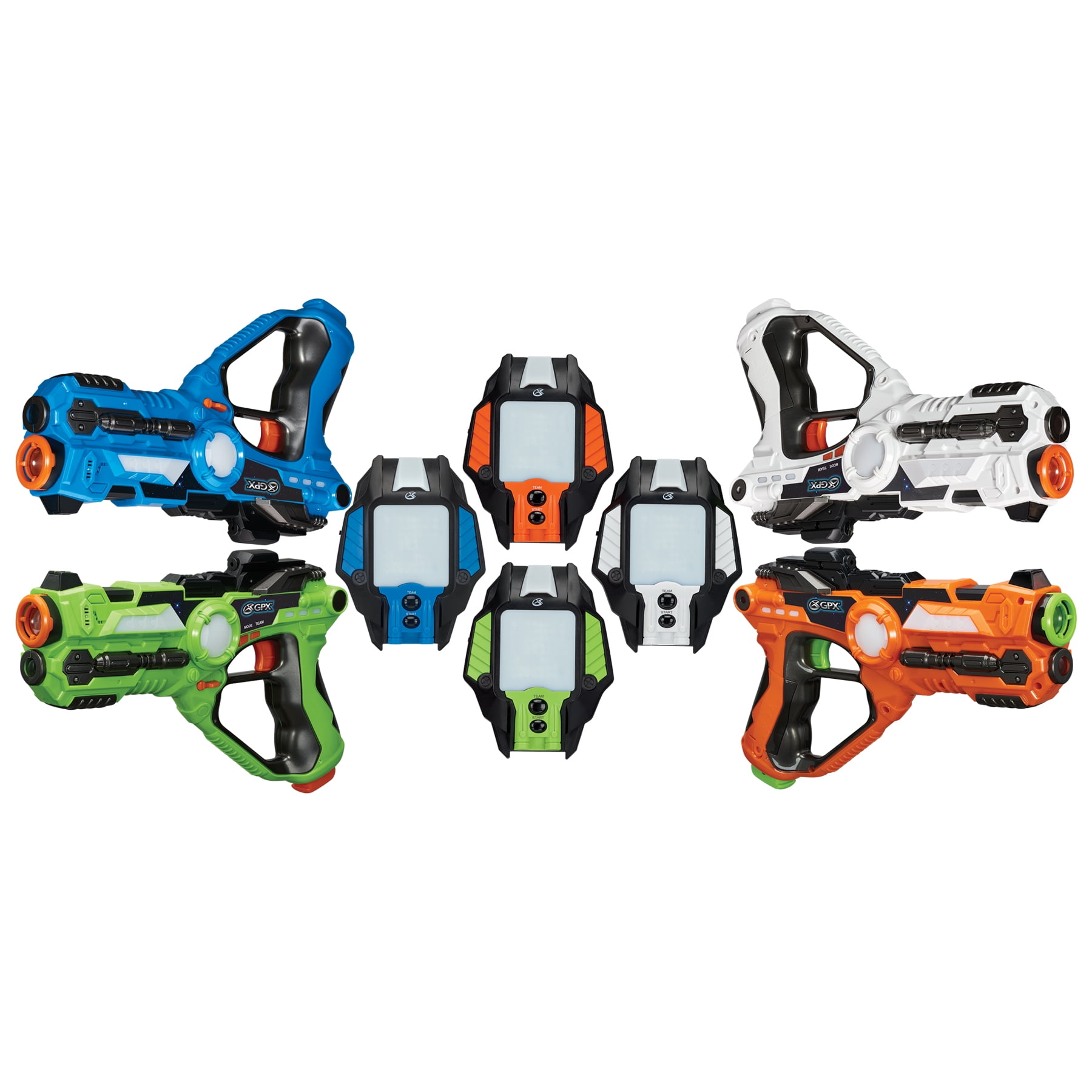 GPX Laser Tag Set of 4 Blasters and 4 Vests