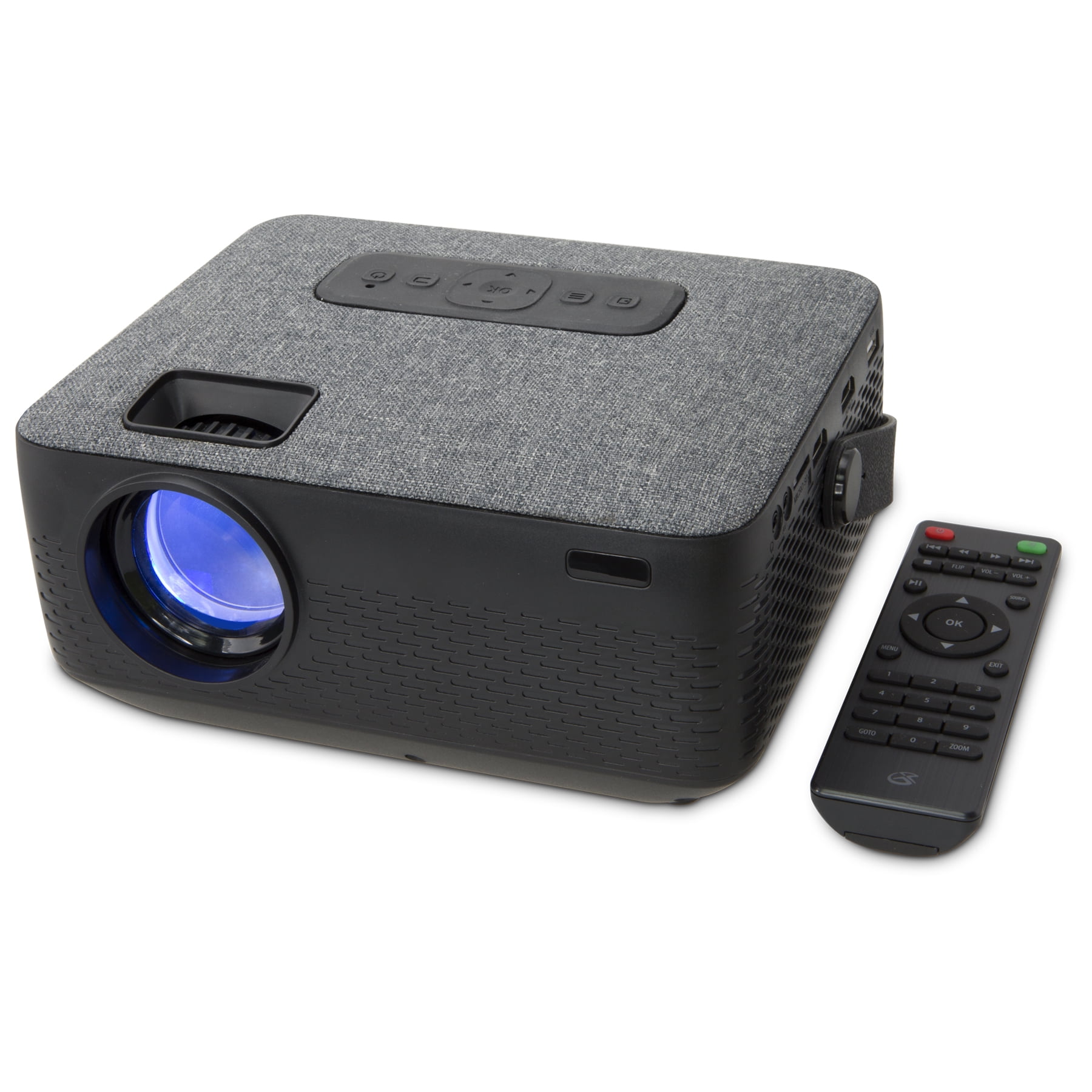 GPX Rechargeable Bluetooth Projector, PJ770B, Black