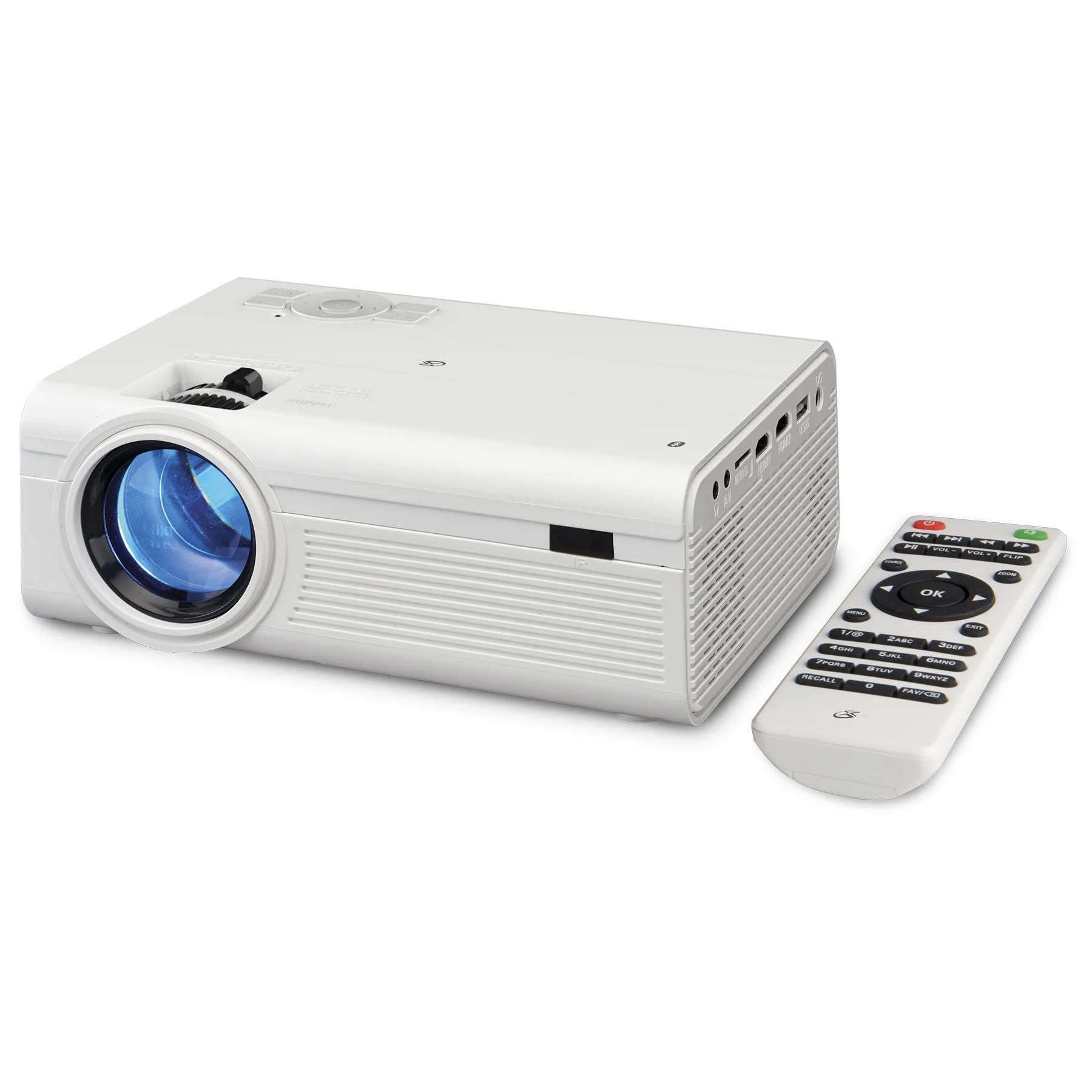 GPX 1080p USB Mini Projector in White, PJ308W