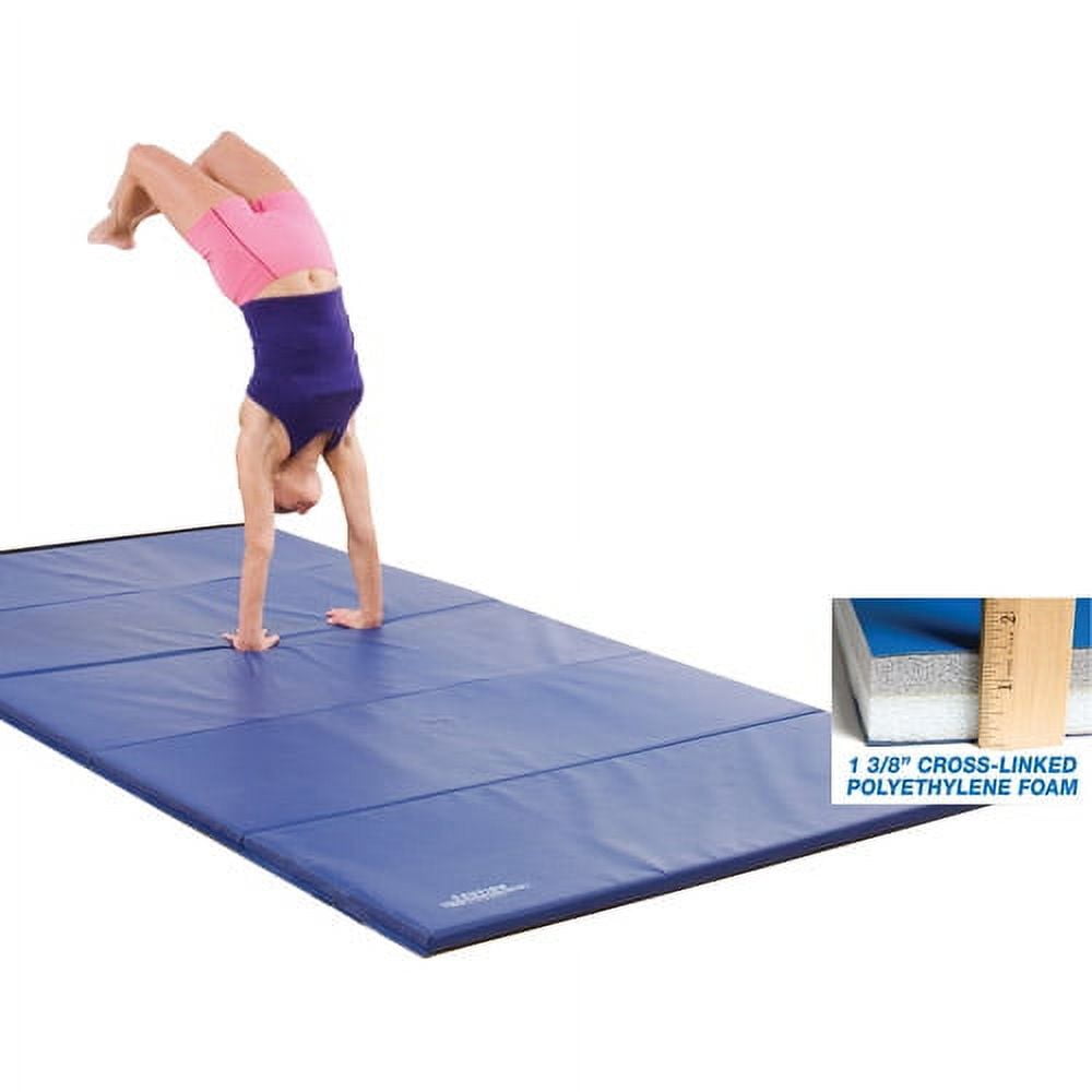 GSC Training Ultimat 1 3/8" Vinyl 4' x 6' Blue Exercise Mat