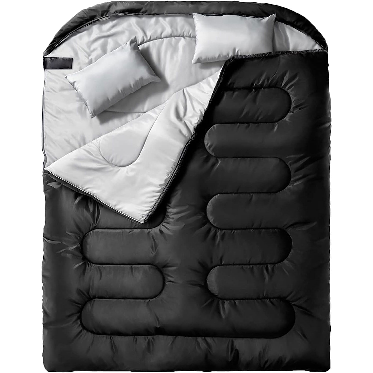 GVDV Waterproof Double Sleeping Bag, Black