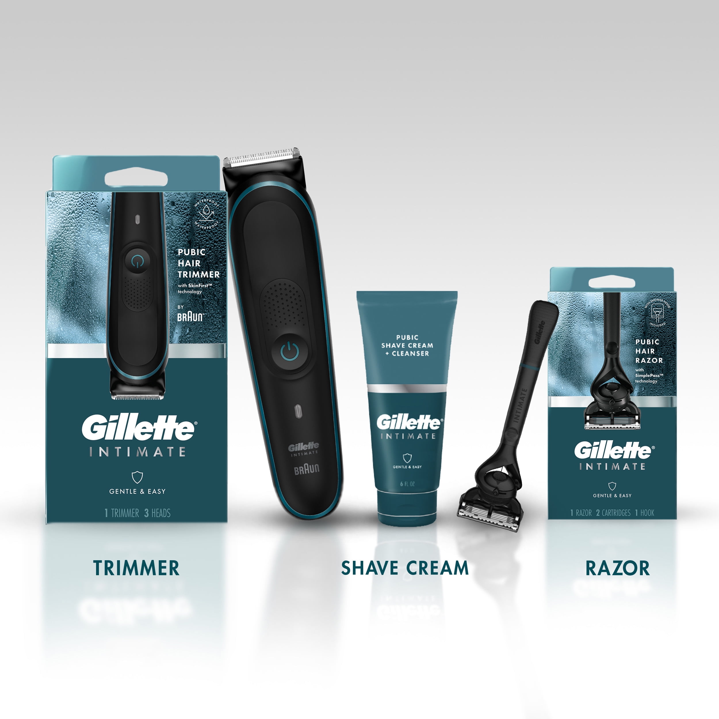 Gillette Men's Ultimate 3-Piece Intimate Grooming Kit
