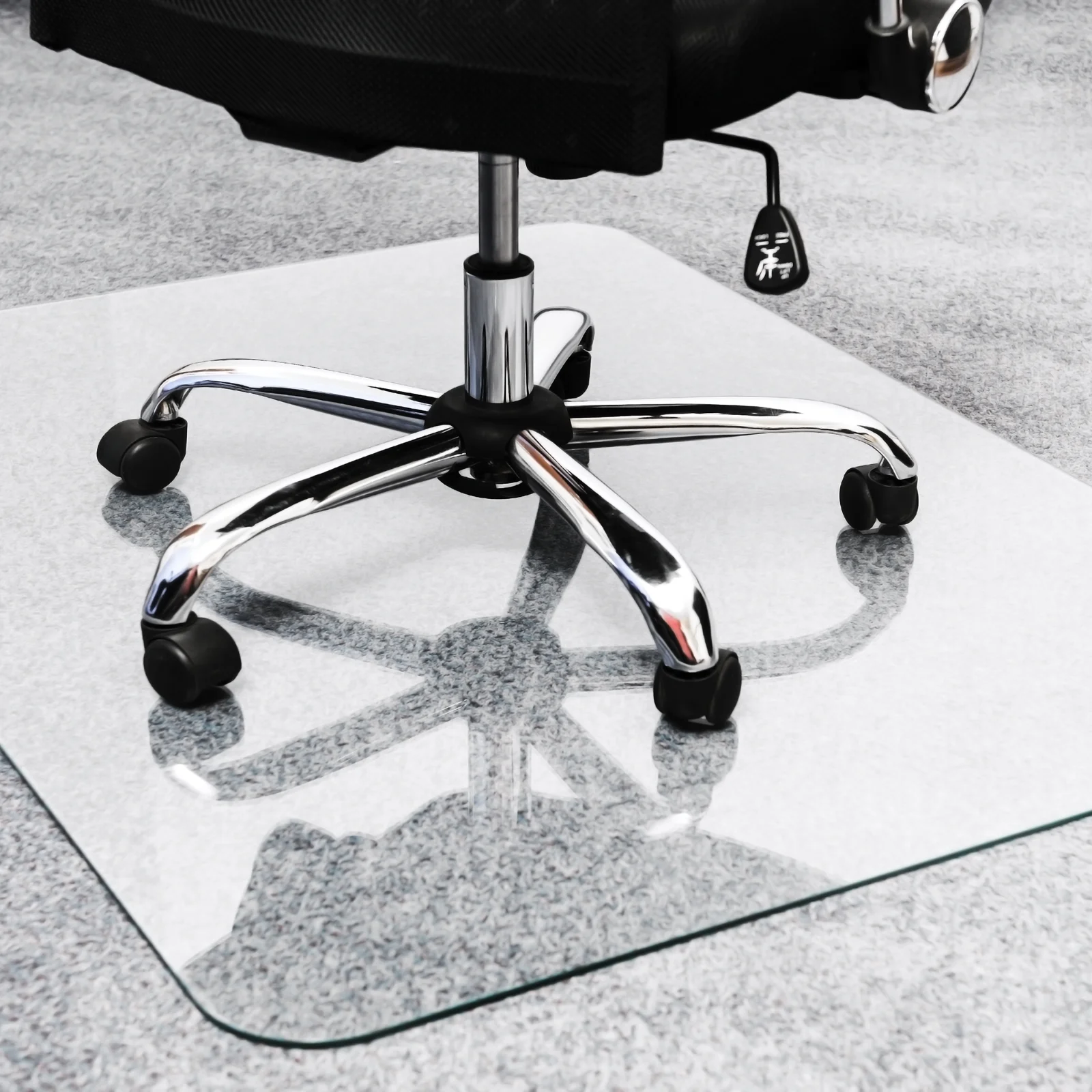 Glaciermat® Heavy Duty Glass Chair Mat for Hard Floors & Carpets - 36" x 40"