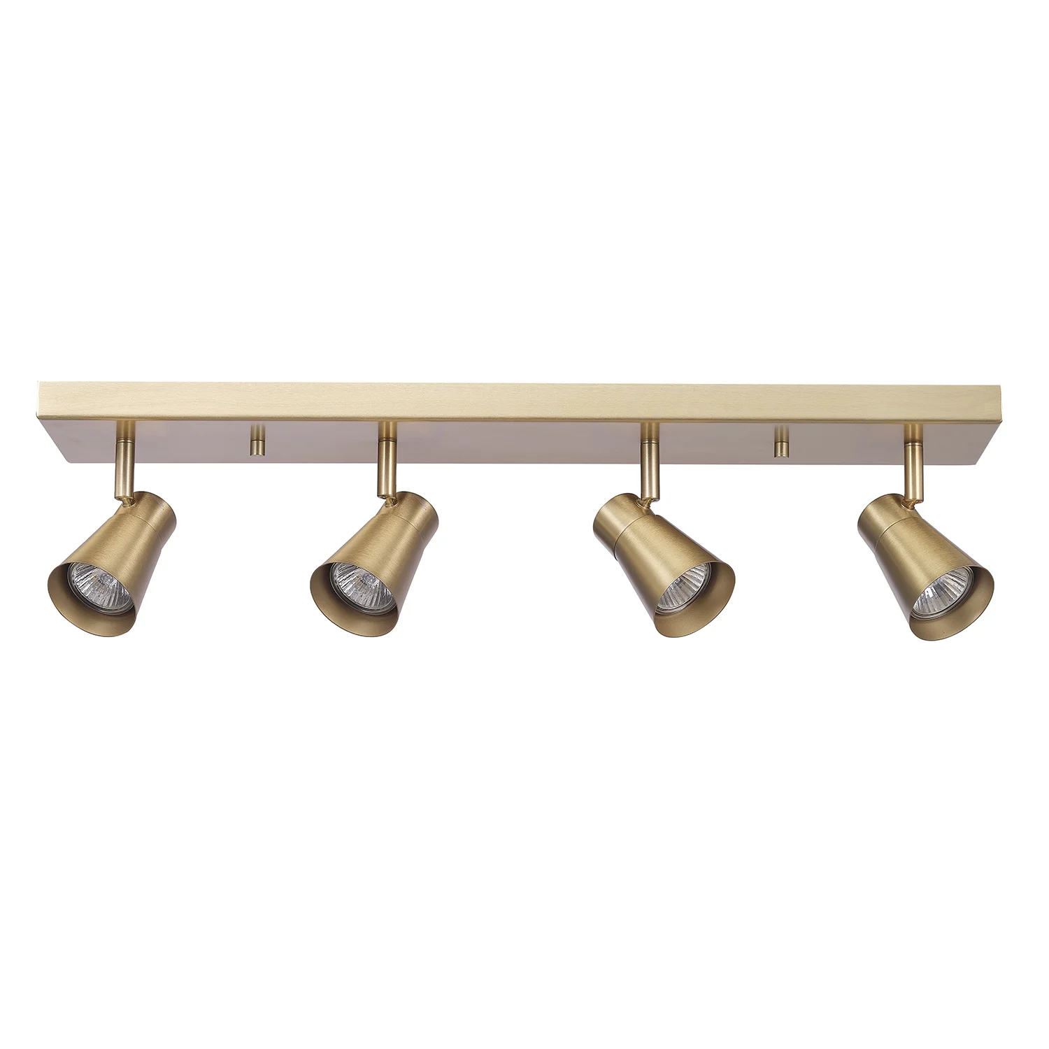 4-Light Matte Brass Track Lighting