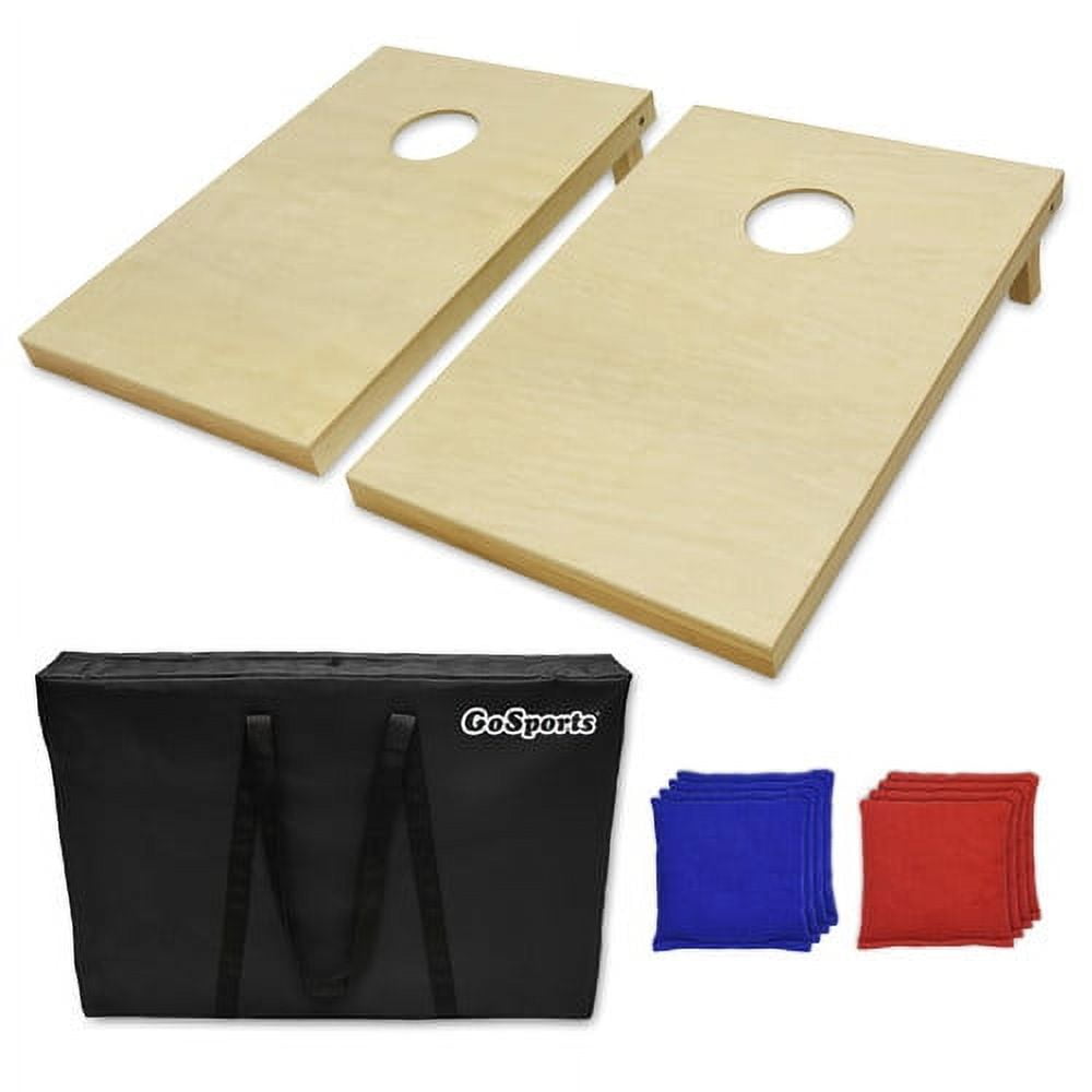 GoSports Tailgate Size Solid Wood Premium Cornhole Set