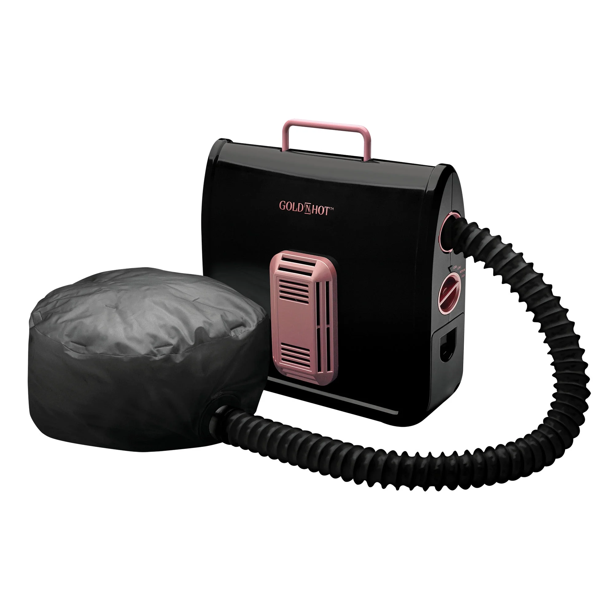 Gold N Hot Professional Ionic Soft Bonnet Hair Dryer, Black