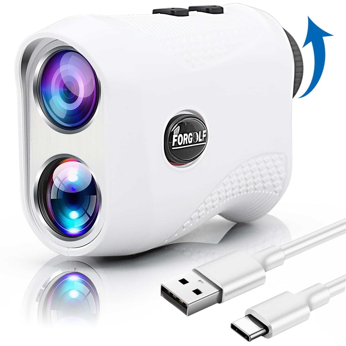 Golf Rangefinder with Slope, 1200 Yards Laser Golf Rangefinder, 6X Magnification, USB Rechargeable Golf Laser Rangefinder with Flag Lock Magnetic, Laser Rangefinder for Hunting Golfing, Gift for Teen