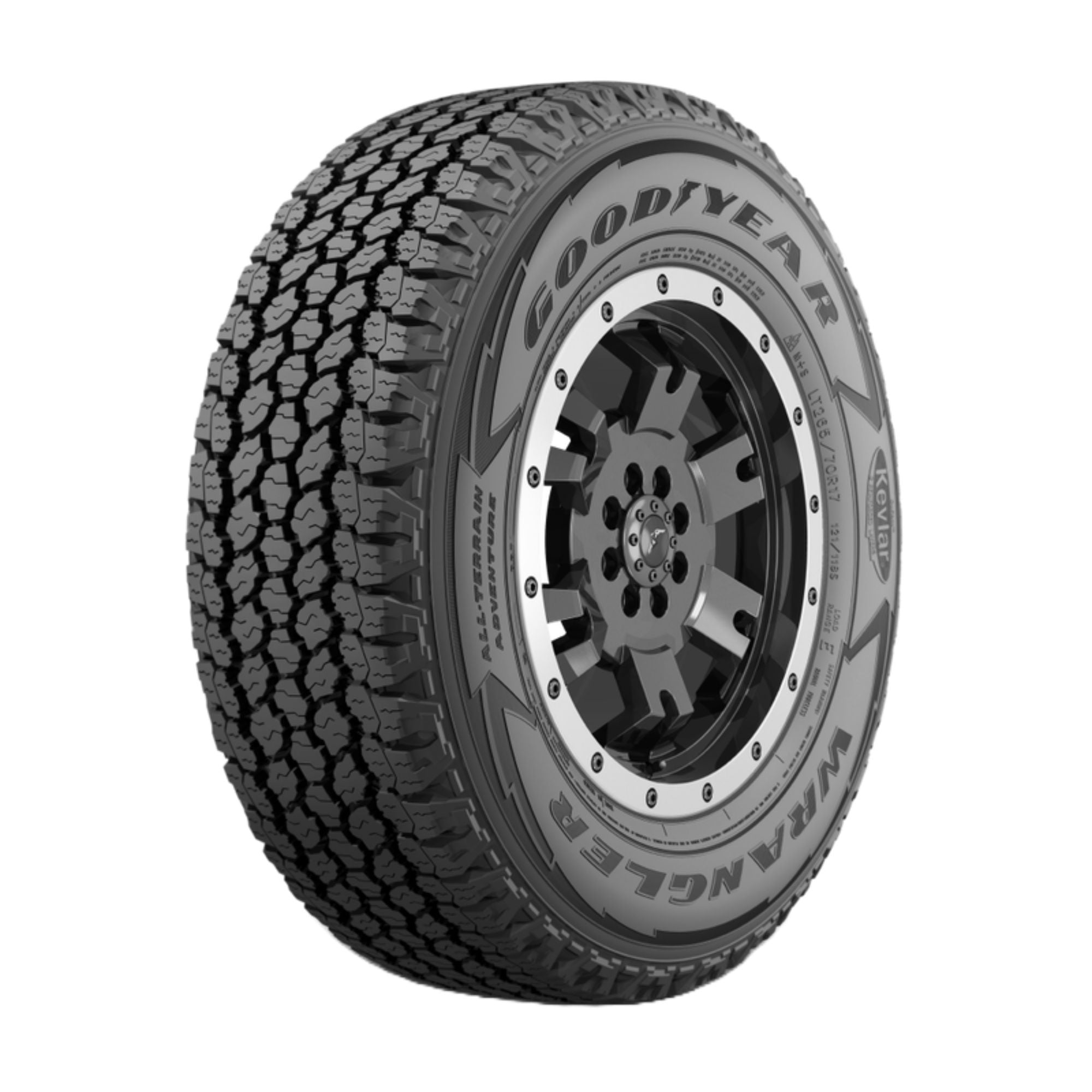 Goodyear Wrangler All-Terrain Adventure with Kevlar All Terrain 255/65R17 110T Light Truck Tire
