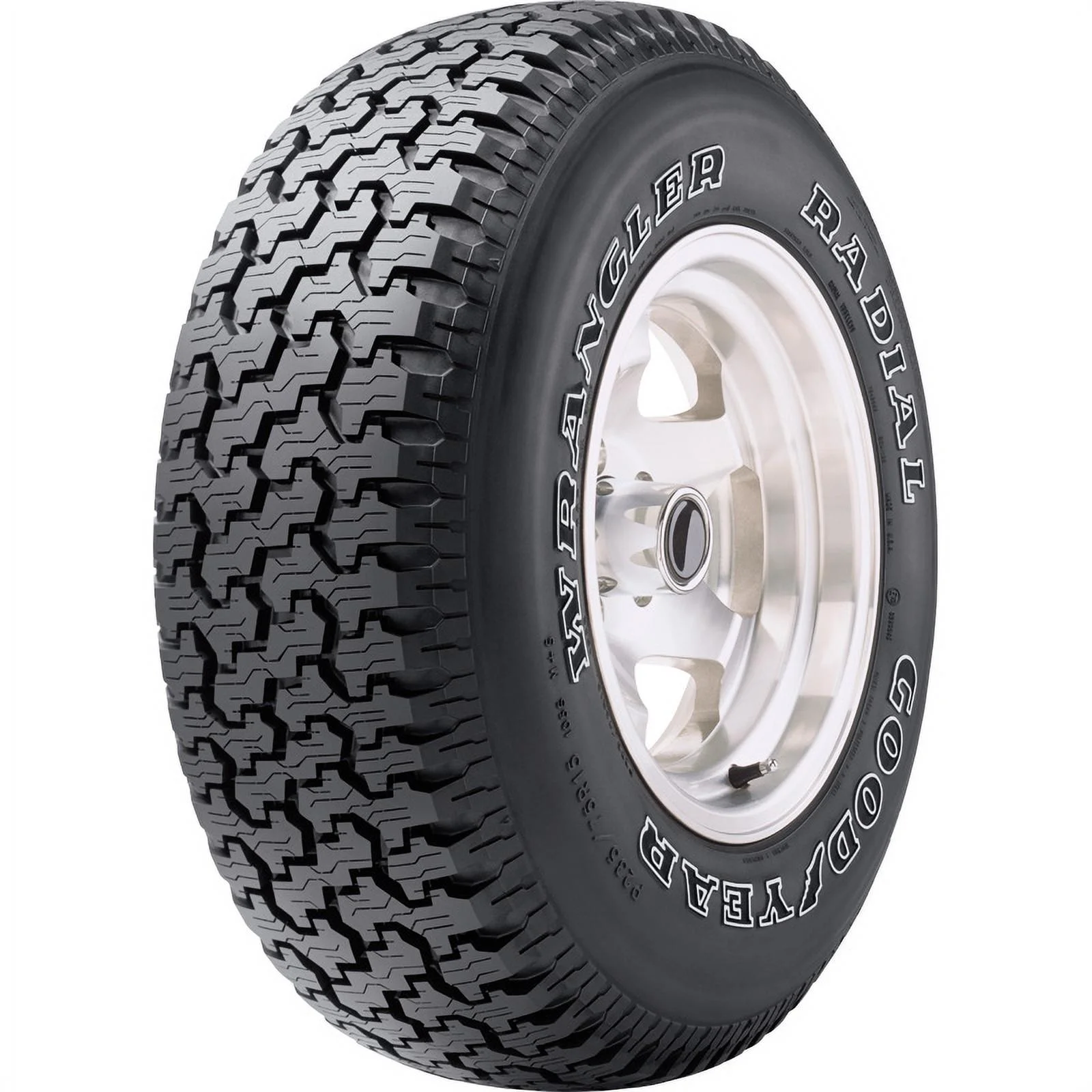 Goodyear Wrangler Radial 235/75R15 105S All-Season Tire Fits: 1995-99 Chevrolet Tahoe LT, 1999 Chevrolet Silverado 1500 Base