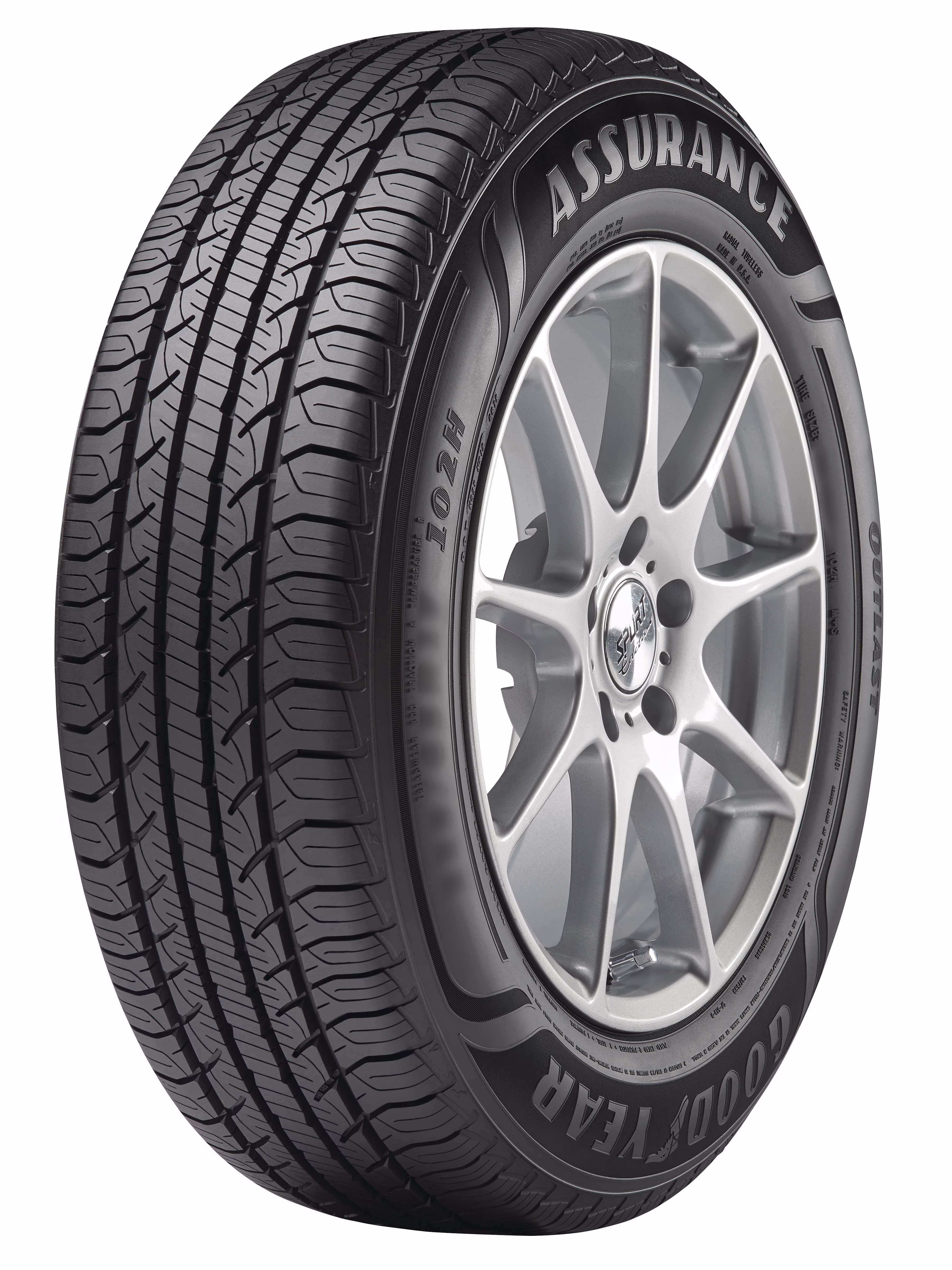 Goodyear Assurance Outlast 215/55R17 94V All-Season Tire Fits: 2011-15 Chevrolet Cruze Eco, 2012-14 Toyota Camry Hybrid XLE