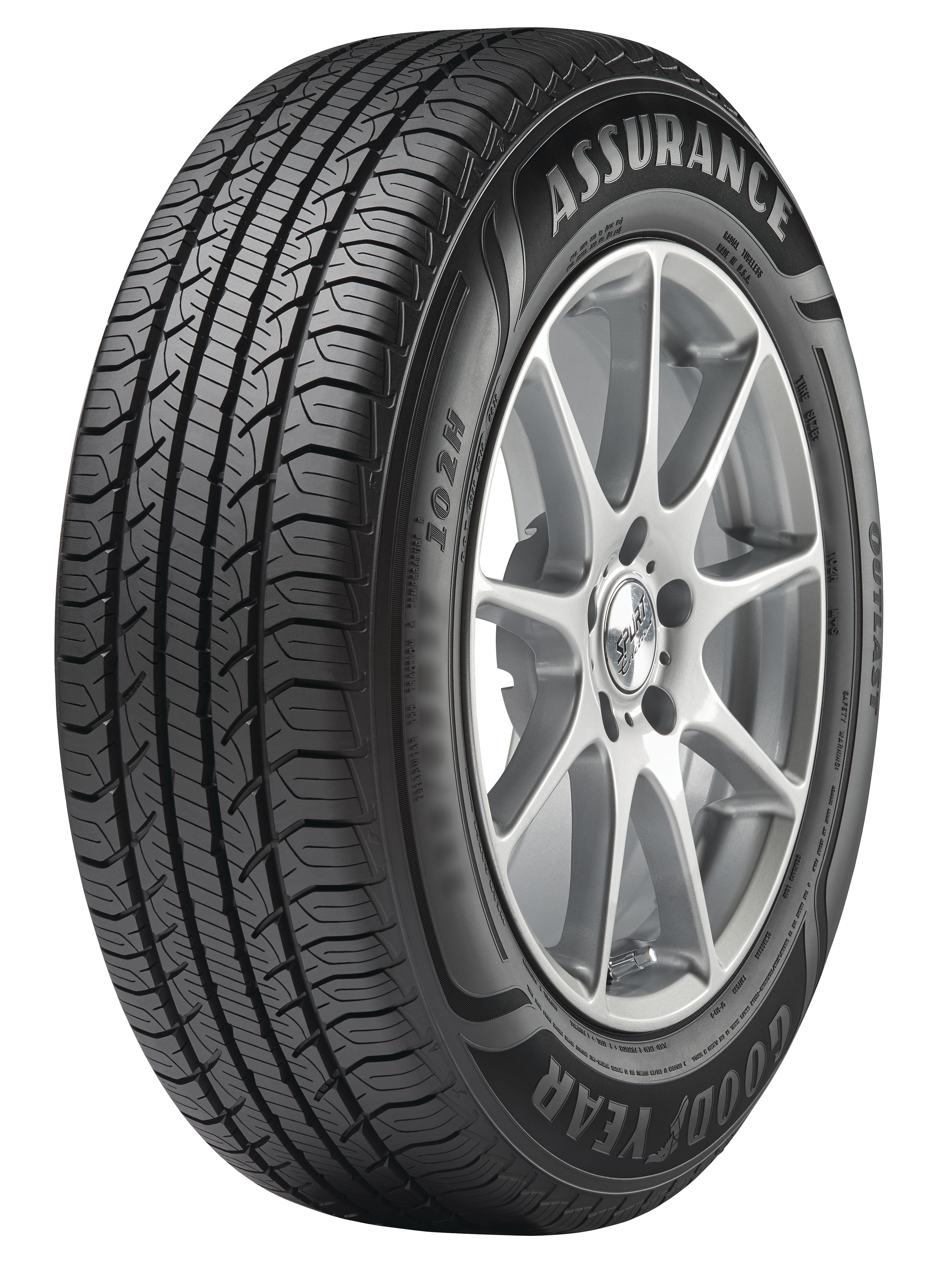Goodyear Assurance Outlast 225/65R17 102H All-Season Tire Fits: 2018-23 Chevrolet Equinox LT, 2015-17 Subaru Outback 3.6R Touring
