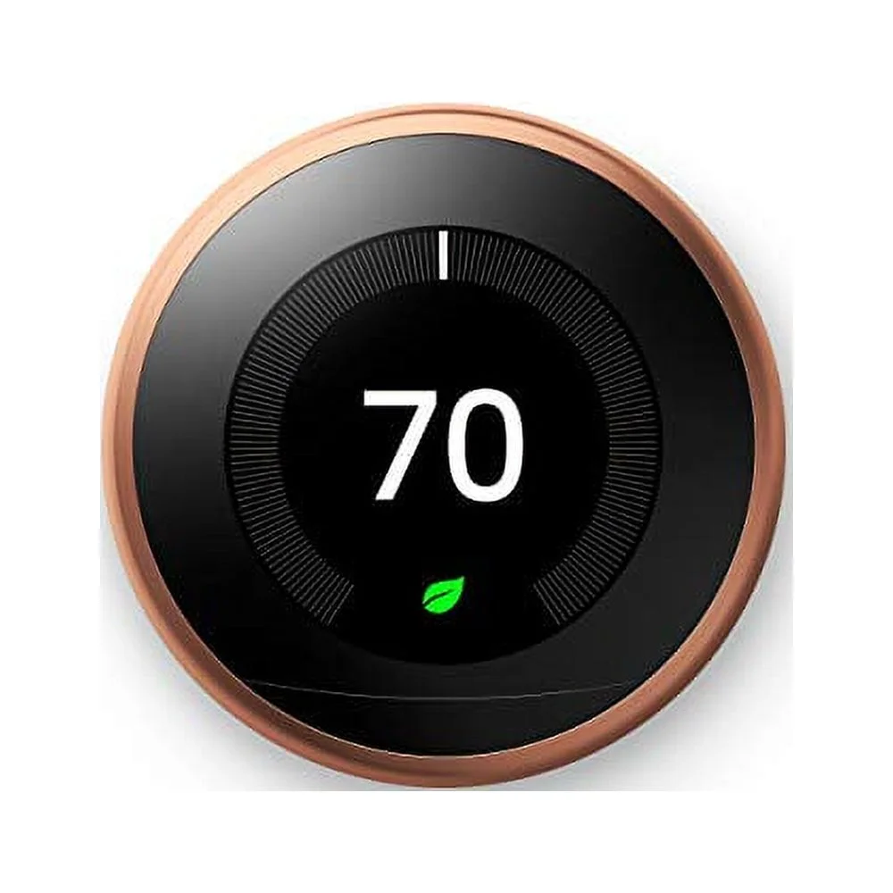 Google Nest Learning Thermostat - New 3rd Generation -Smart Thermostat for Home - Copper, 3.3 in