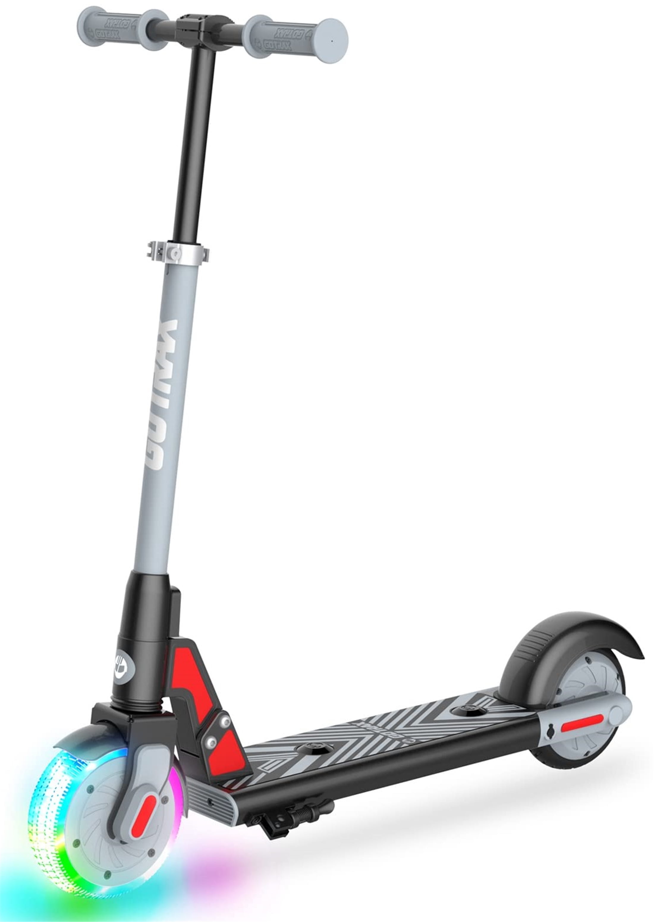 Gotrax GKS LUMIOS Electric Scooter Kick Scooter for Kids Teens (Gray), Small