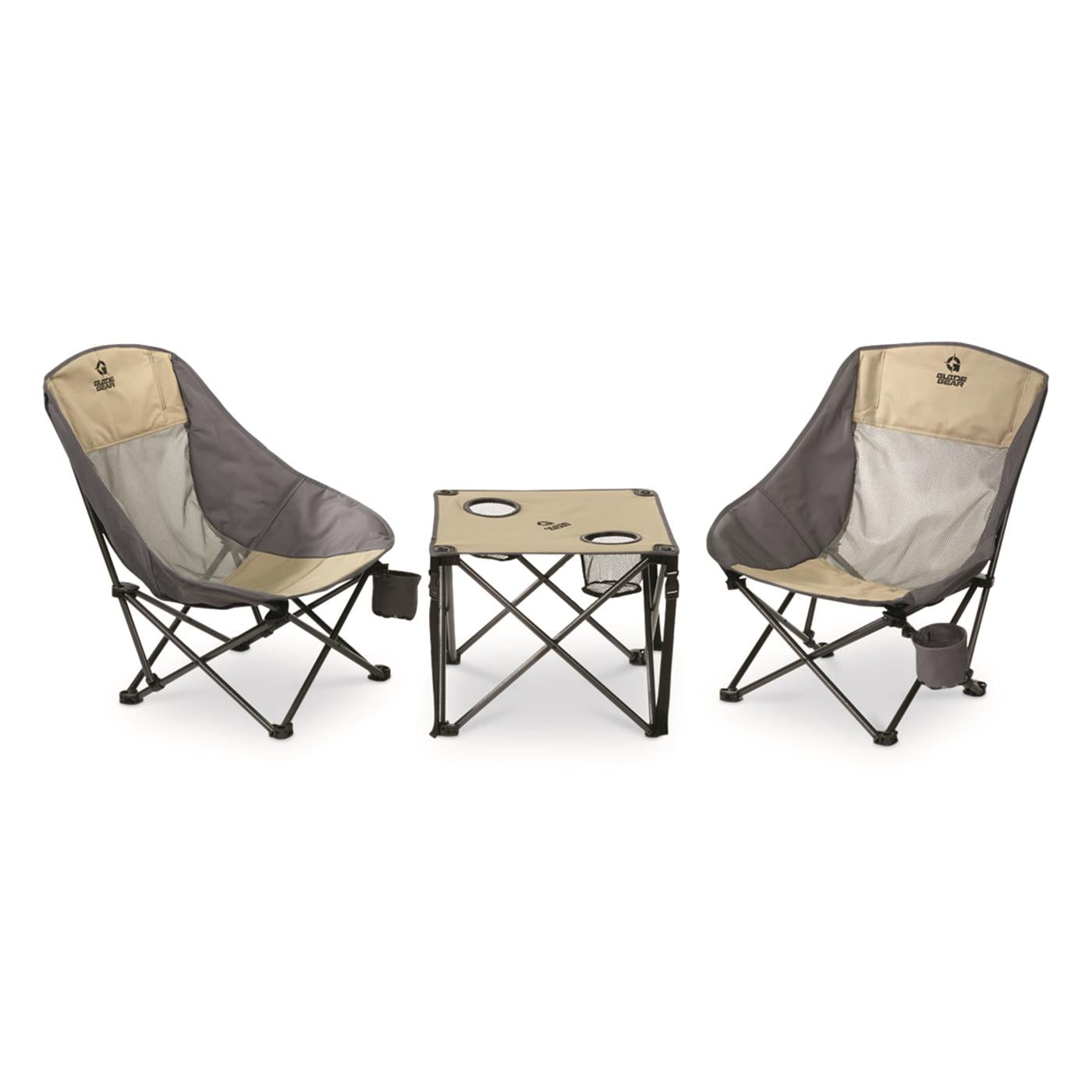 Guide Gear Overlander Camp Furniture Set, 3 Piece Tan