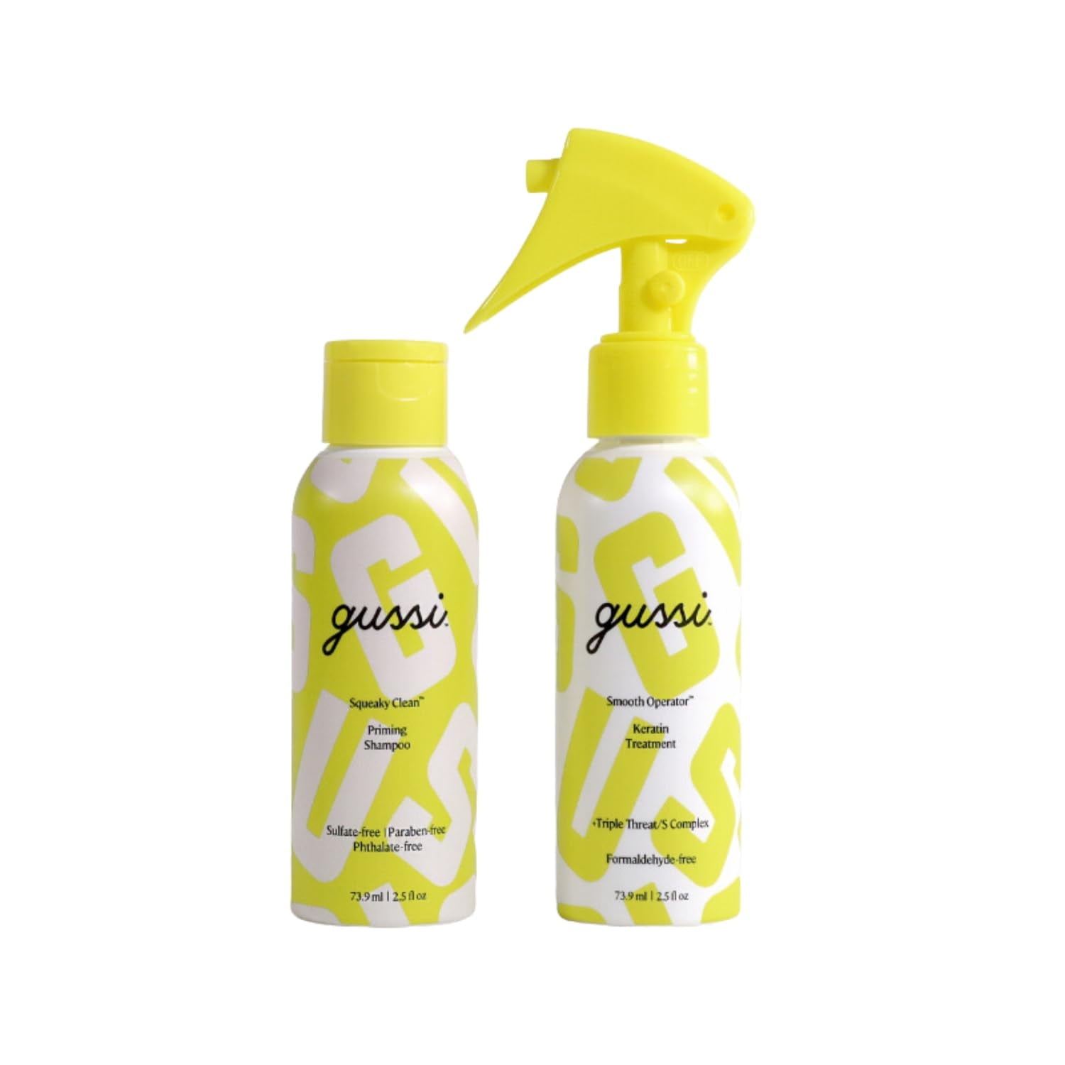 Gussi Hair At Home Keratin Treatment Kit - Keratin Hair Mask Treatment at Home Alternative - Hair Repair Treatment for Damaged Hair or Frizzy Hair - Keratin Treatment Kit and Priming Shampoo