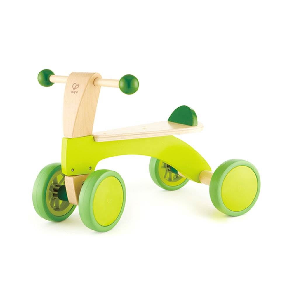 Hape Scoot Around Ride-On Wood Balance Bike in Bright Green, Toddler 12+ months