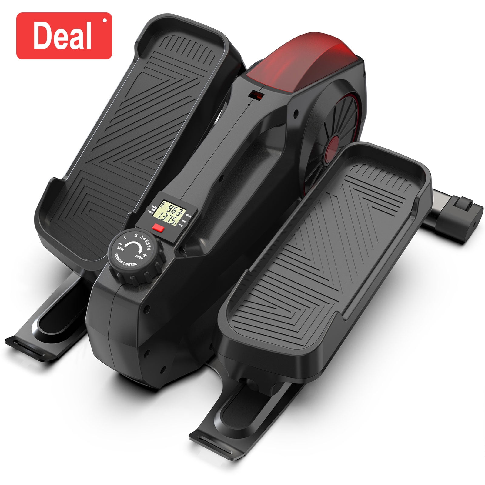 Hapycity Under Desk Elliptical Mini Pedal Exerciser for Stronger Muscles with 8 Resistance Levels