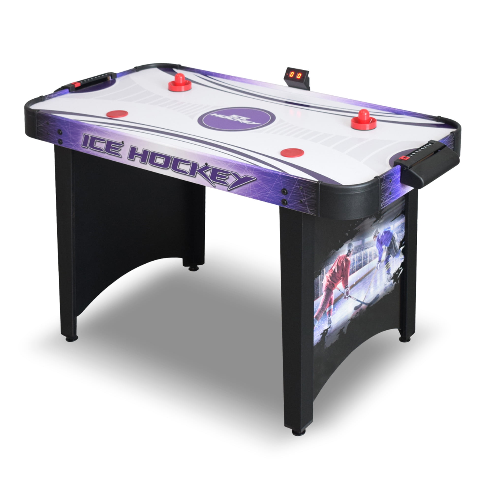 Hathaway 5-Piece Air Hockey Set, Purple and Black