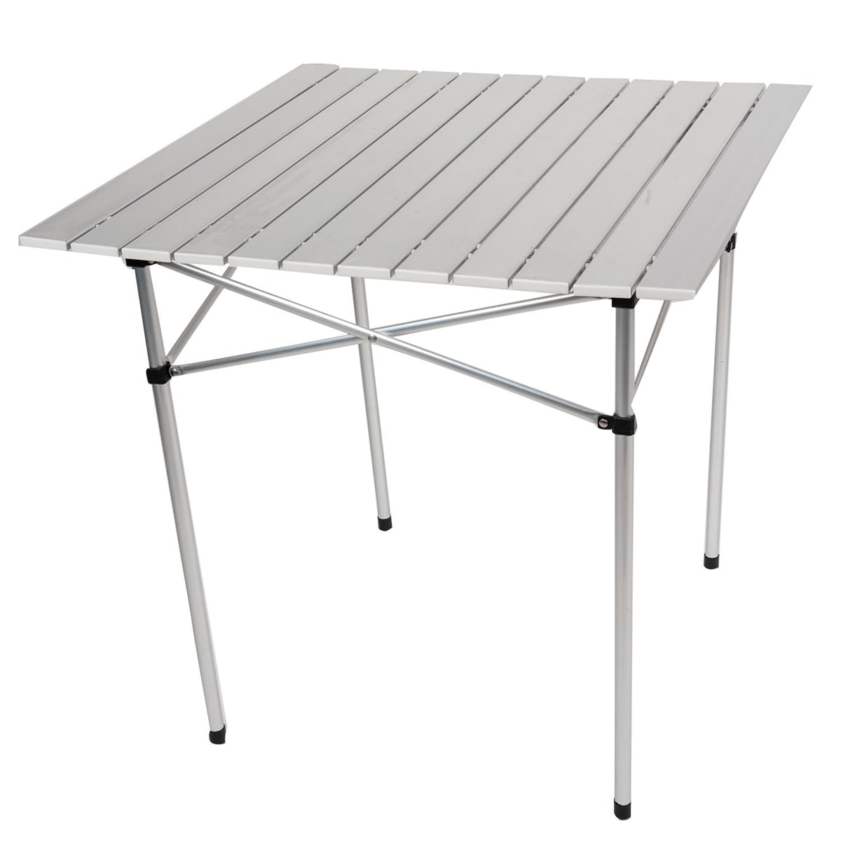 Heavy Duty Aluminum Roll-Up Card Table With Case for Camping Picnic or Patio
