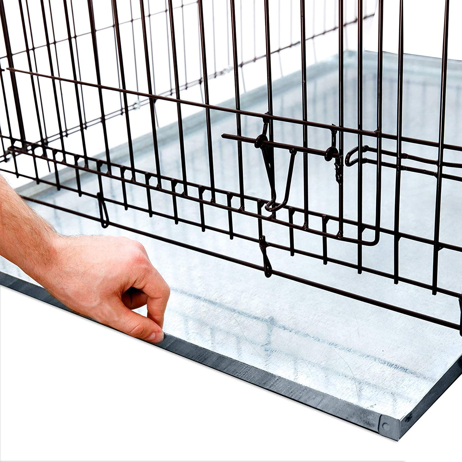 Heavy Duty Multipurpose Replacement Metal Pan Tray - Galvanized - Rust & Crack Proof - Several for Pet Crates, Grease Trap and Others