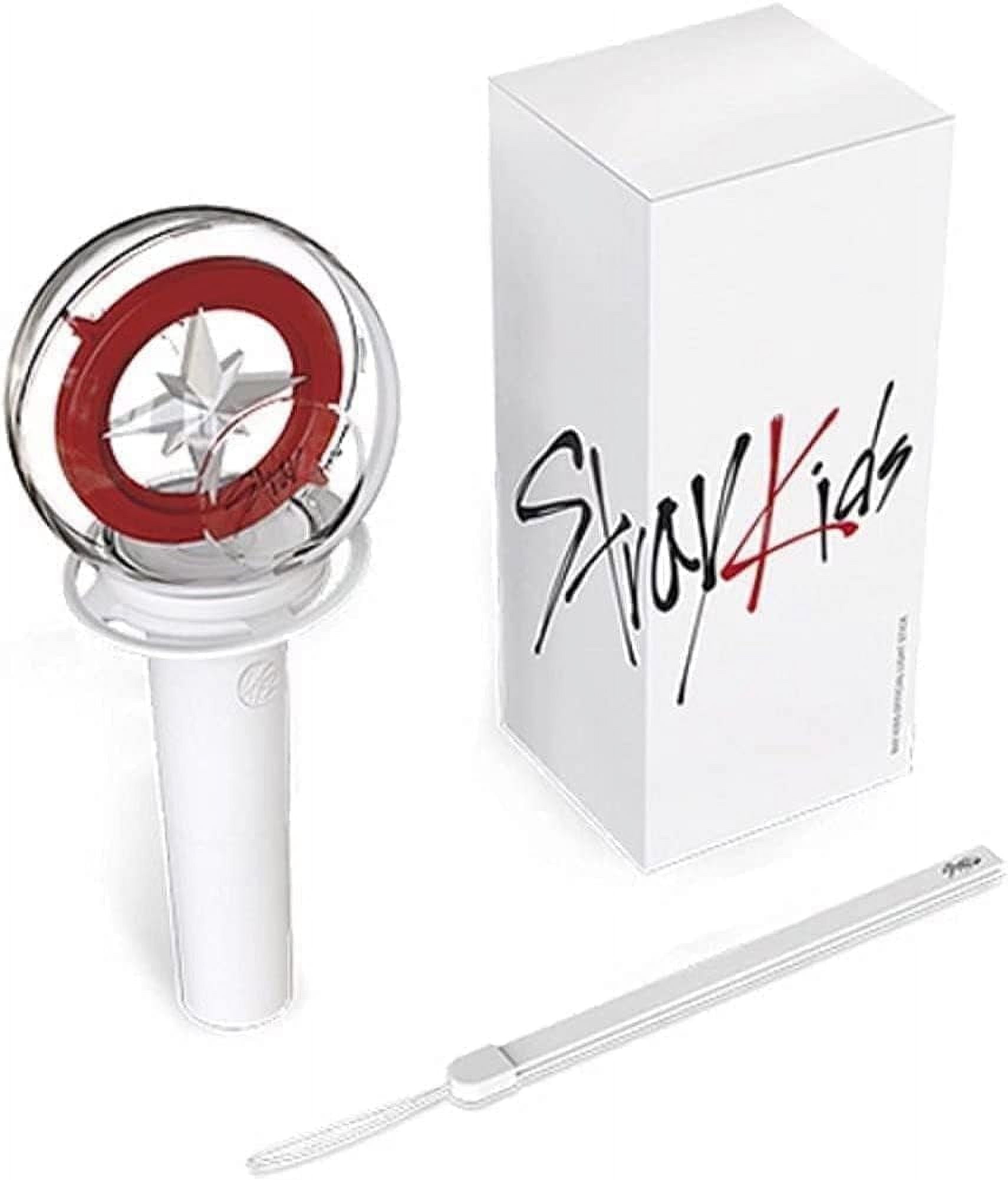 HABETI Stray Kids Lightstick, Official Light Sticks with Bracelet and Photocards (White)