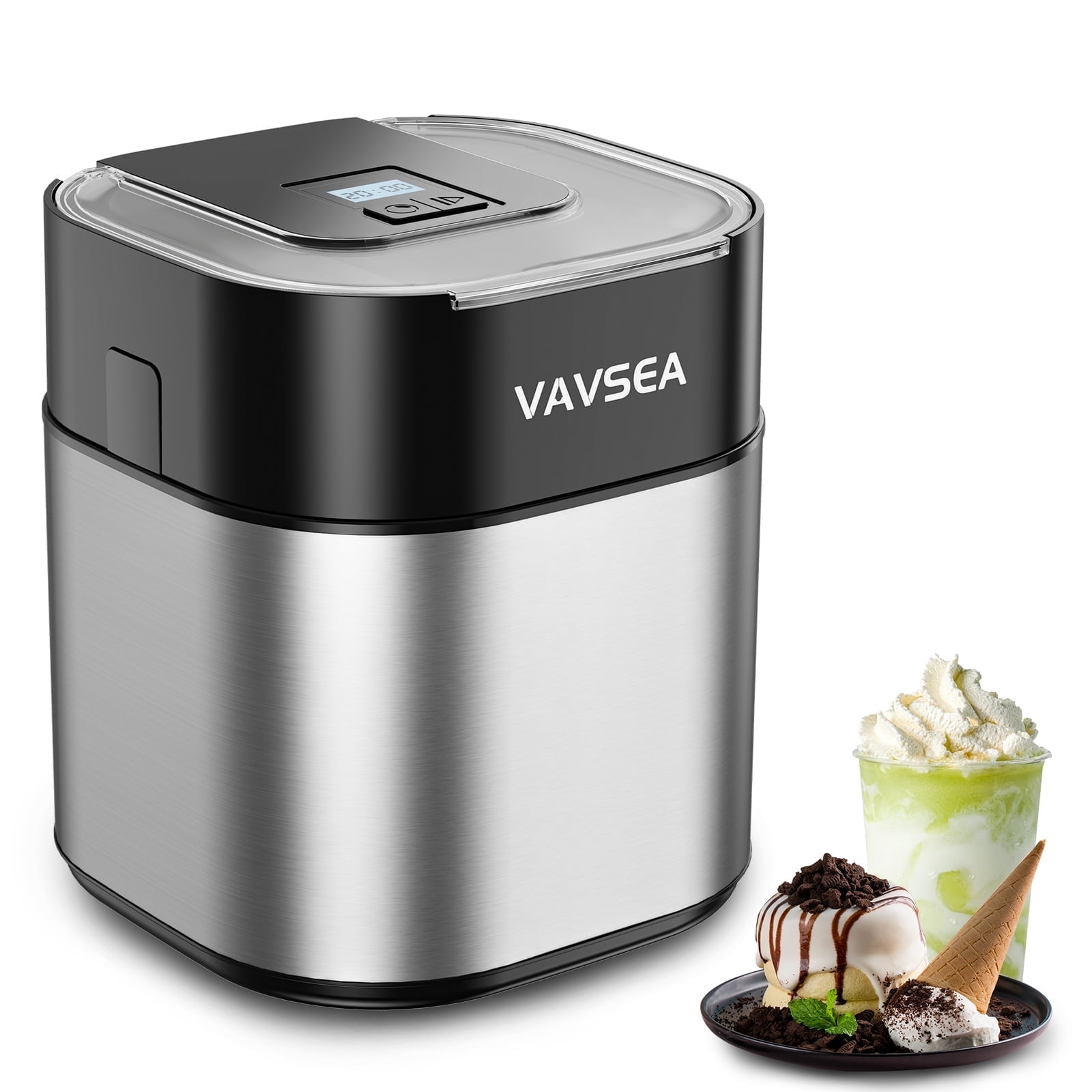 VAVSEA Ice Cream Maker, Ice Cream Machine with LCD, Gifts for family