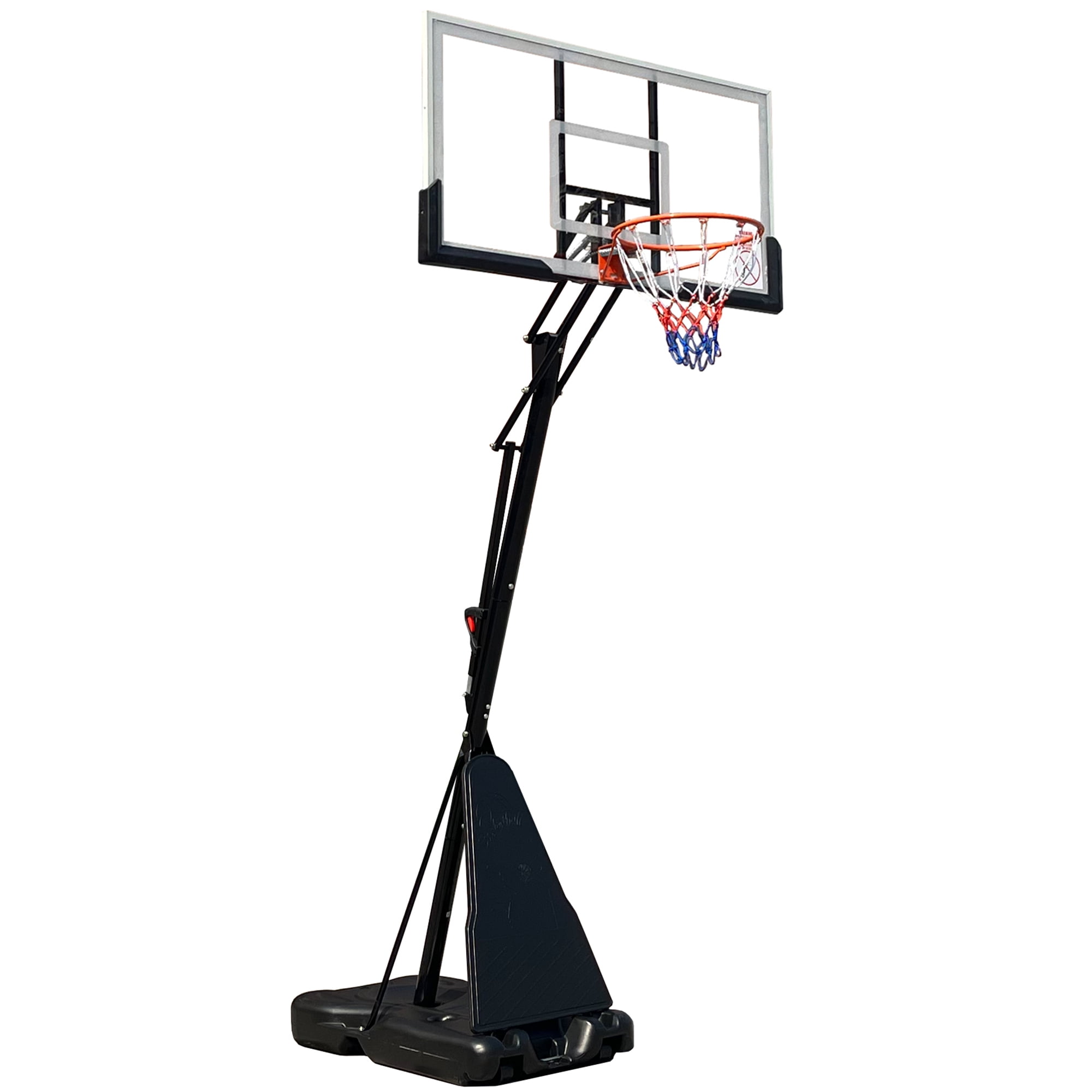 HONGGE 54-Inch Portable Basketball Hoop System with 7.5-10 Feet Height Adjustment for Kids and Adults - Perfect for Indoor and Outdoor Sports