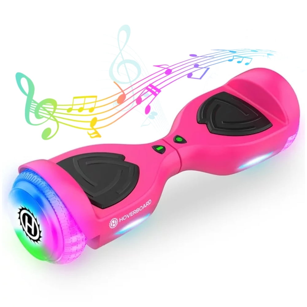 HOVERBOARD for Kids Ages 6-12,6.5" Bluetooth Hoverboard with Luminous Wheels 6.2mph Max Speed 3.1 miles,Pink