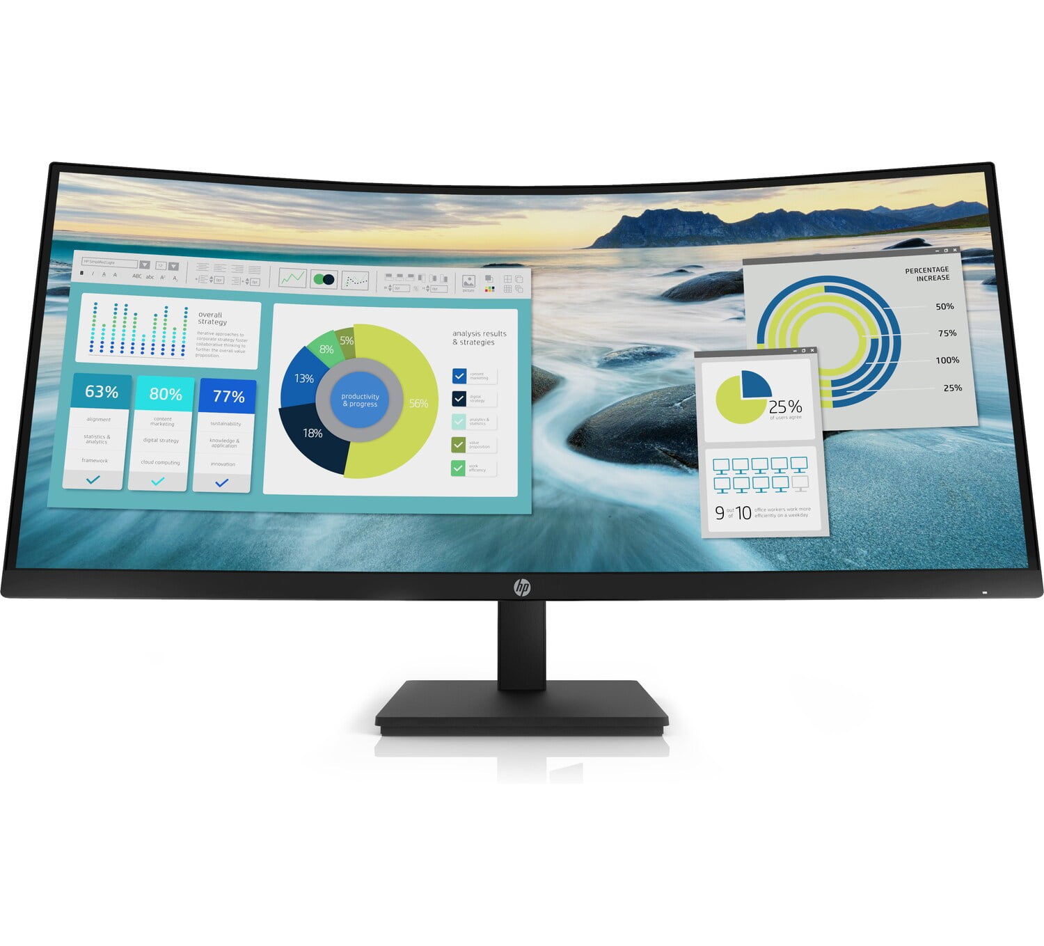 HP P34hc G4 WQHD USB-C Curved Monitor 34" WQHD (3440 x 1440) 48-100 Hz