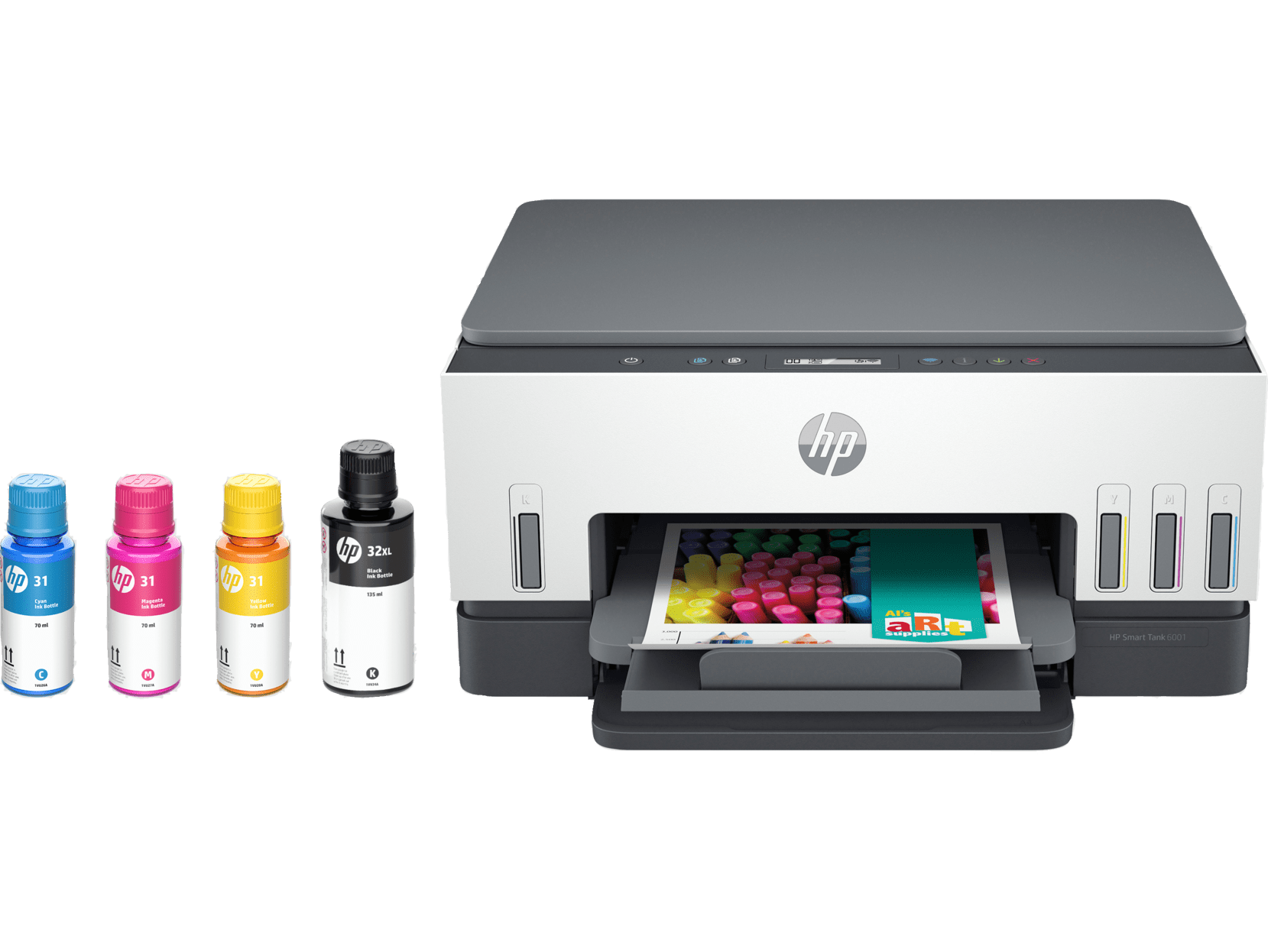 HP Smart Tank 6001 All-in-One InkJet Printer, Color Mobile Print, Scan, Copy,